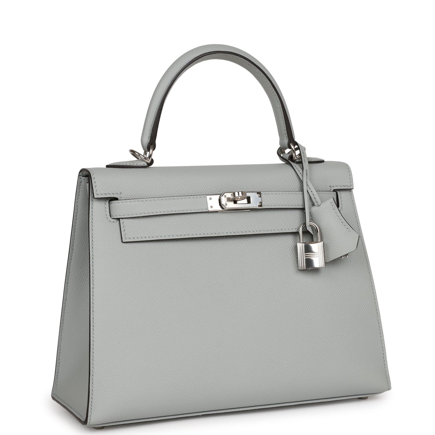 Hermes Kelly Sellier Bleu Glacier Epsom Palladium Hardware Shoulder Shoulder Bag
