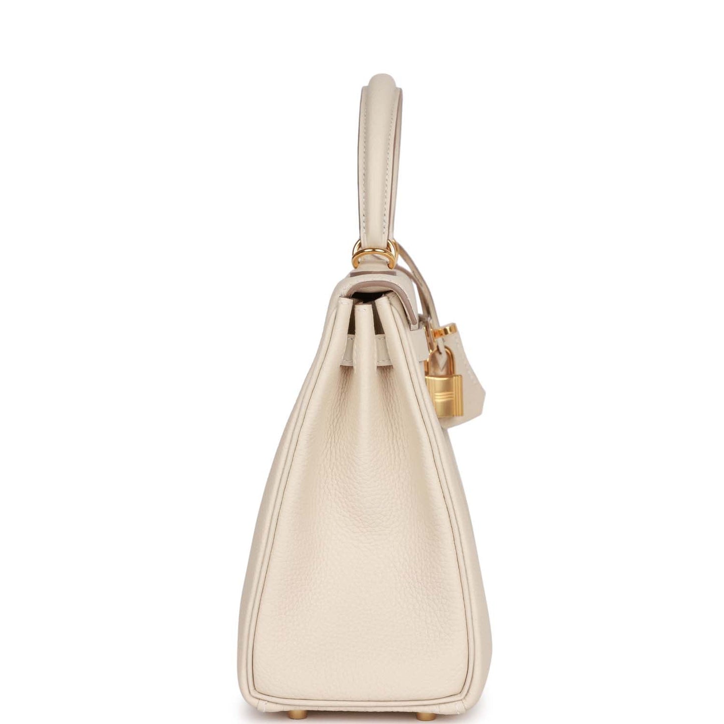 Hermes Kelly Retourne Craie Togo Hardware Handbag Gold Travel Bag