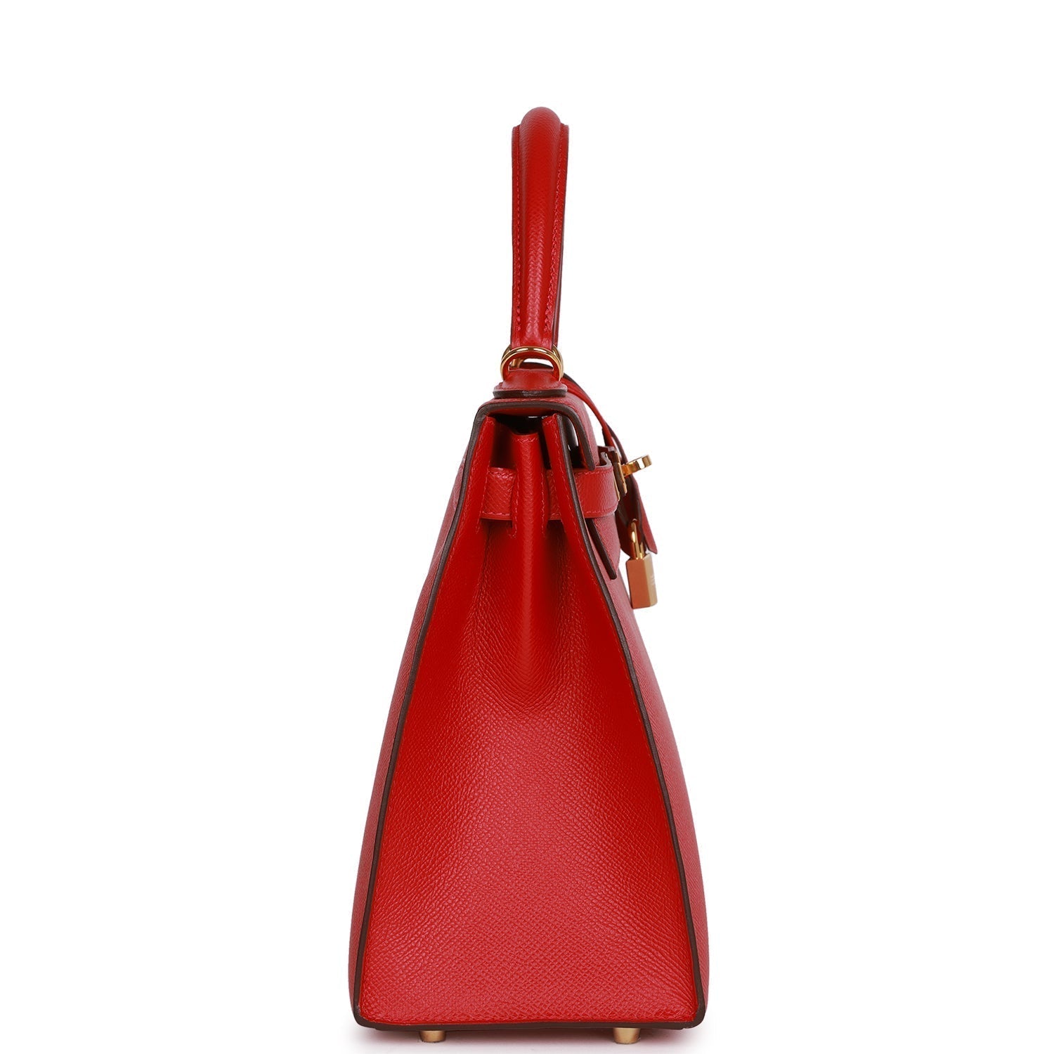 Hermes Kelly Sellier Rouge Cas Ue Epsom Hardware Handbag Gold Travel Bag