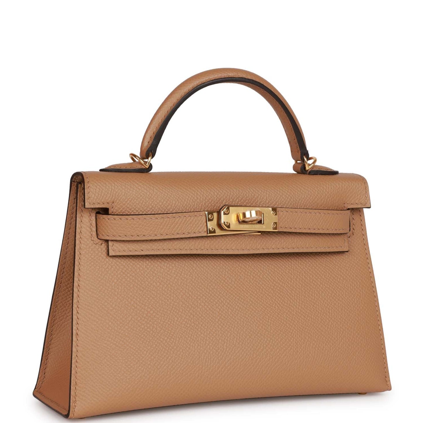 Hermes Kelly Sellier Chai Epsom Hardware Handbag Gold Travel Bag 9