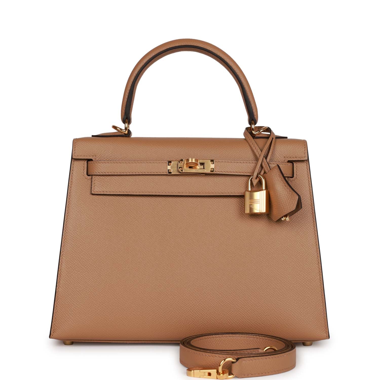 Hermes Kelly Sellier Chai Epsom Hardware Handbag Gold Travel Bag Hardware 4
