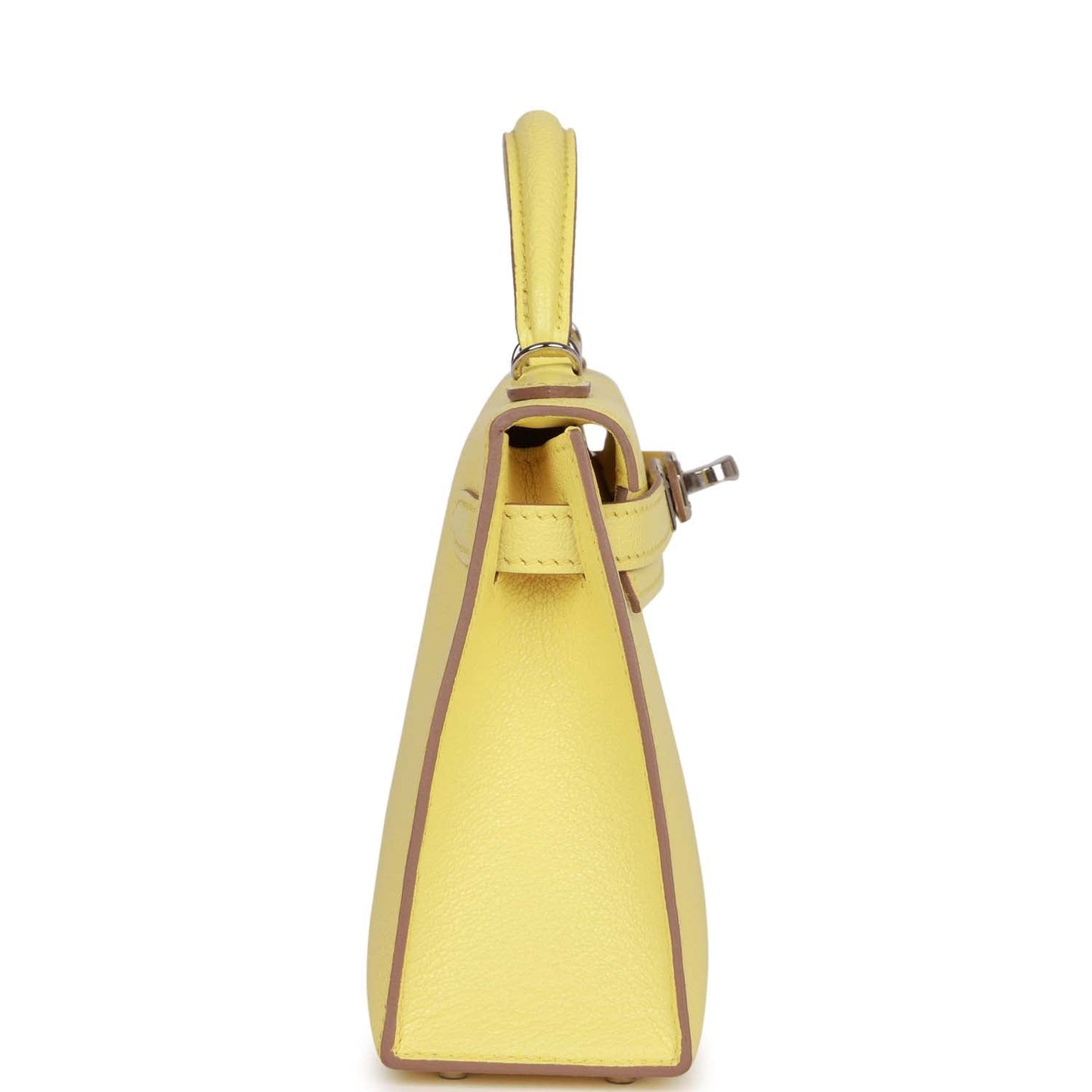 Hermes Kelly Sellier Limoncello Chevre Palladium Hardware Handbag Travel Bag