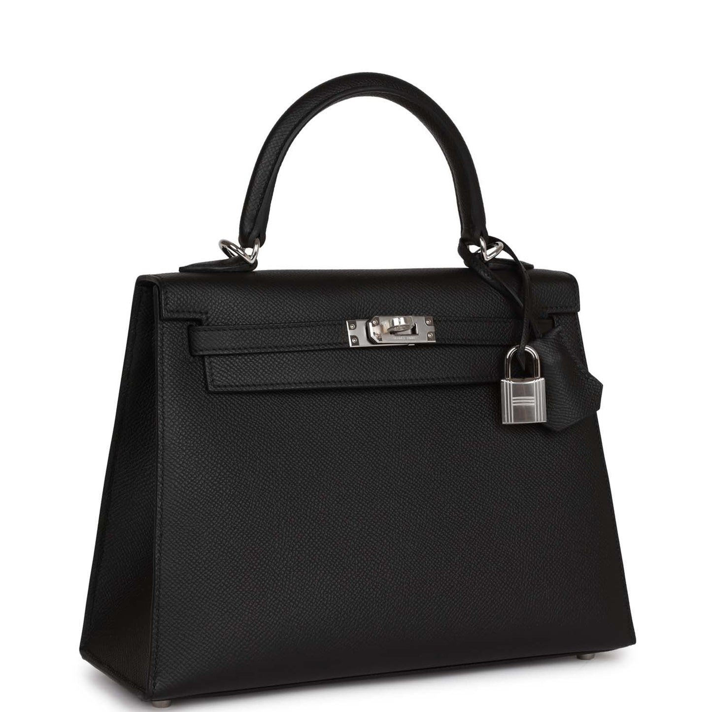 Hermes Kelly Sellier Epsom Palladium Hardware Handbag Black Travel Bag Hardware 10