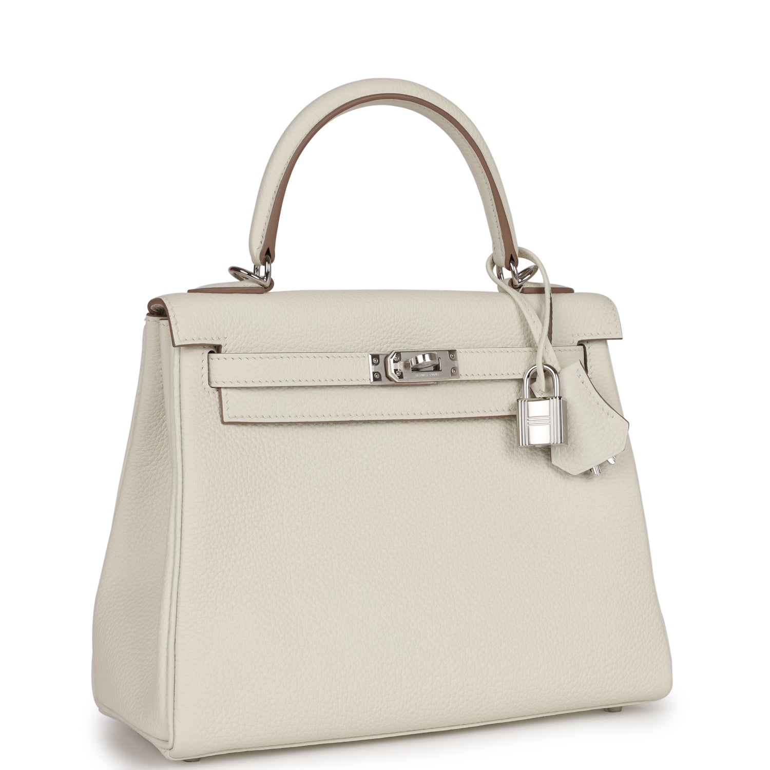 Hermes Kelly Retourne Mushroom Togo Palladium Hardware Handbag Travel Bag Palladium Hardware