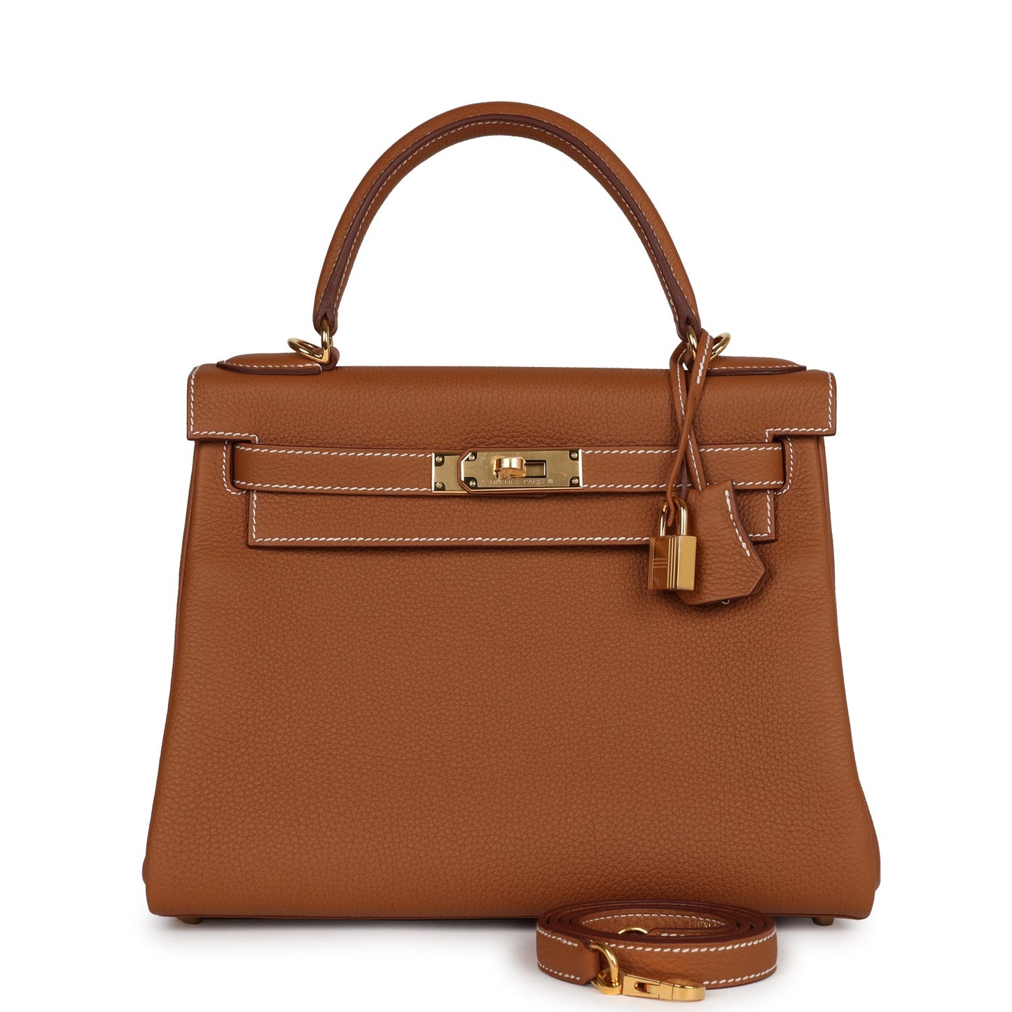 Hermes Kelly Retourne Togo Hardware Handbag Gold Travel Bag 7