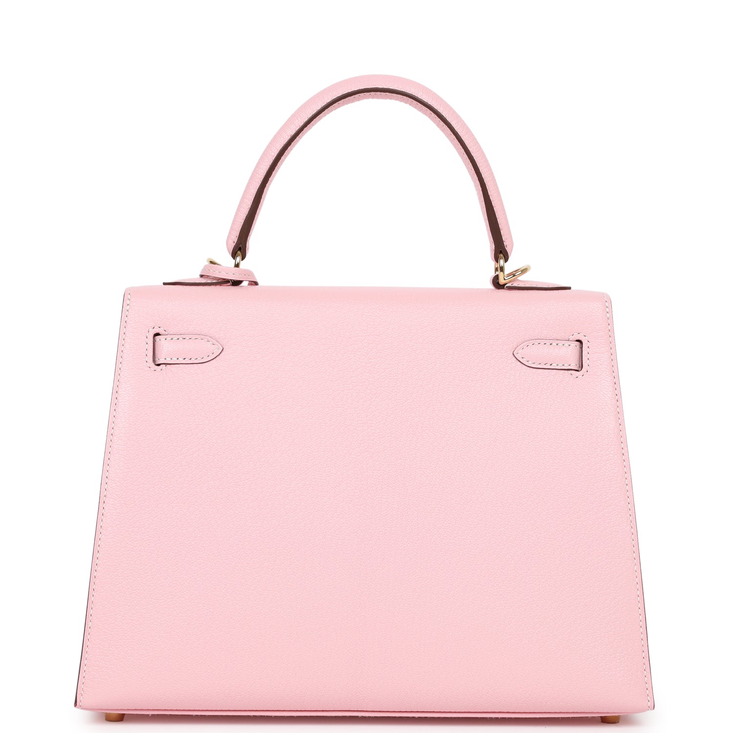 Hermes Kelly Sellier Rose Sakura Chevre Permabrass Hardware Travel Bag