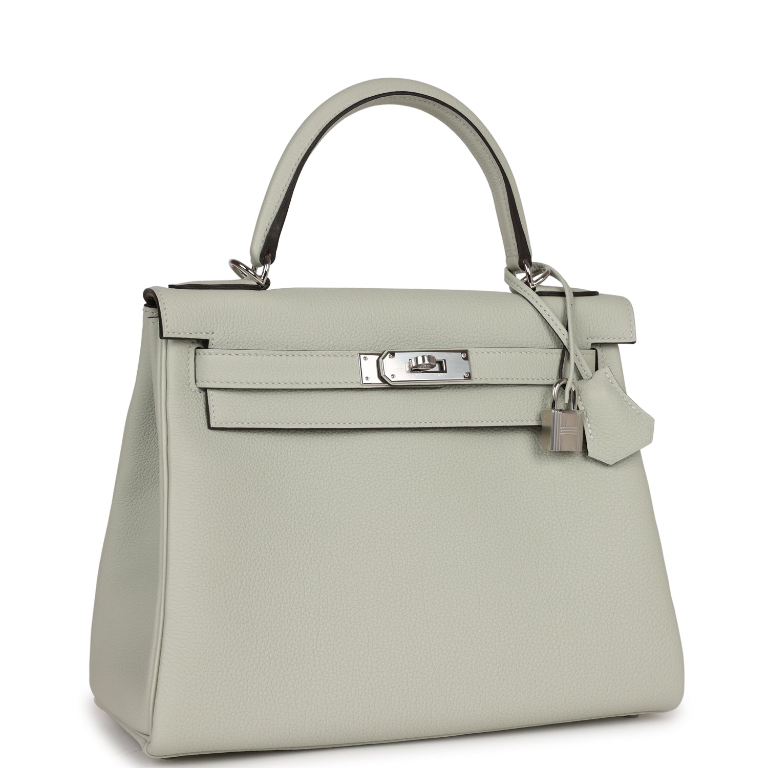 Hermes Kelly Retourne Gris Neve Togo Palladium Hardware Handbag Travel Bag