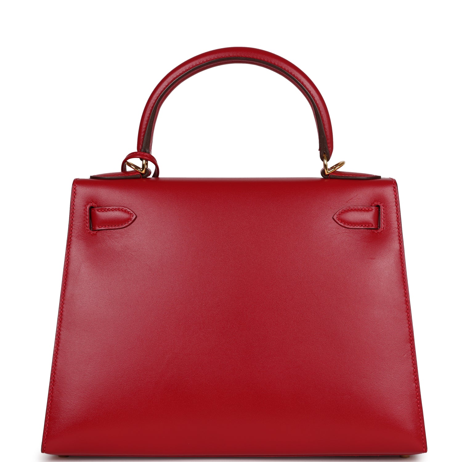 Hermes Top Quality Luxury Kelly Sellier Rouge Vif Gold Travel Bag