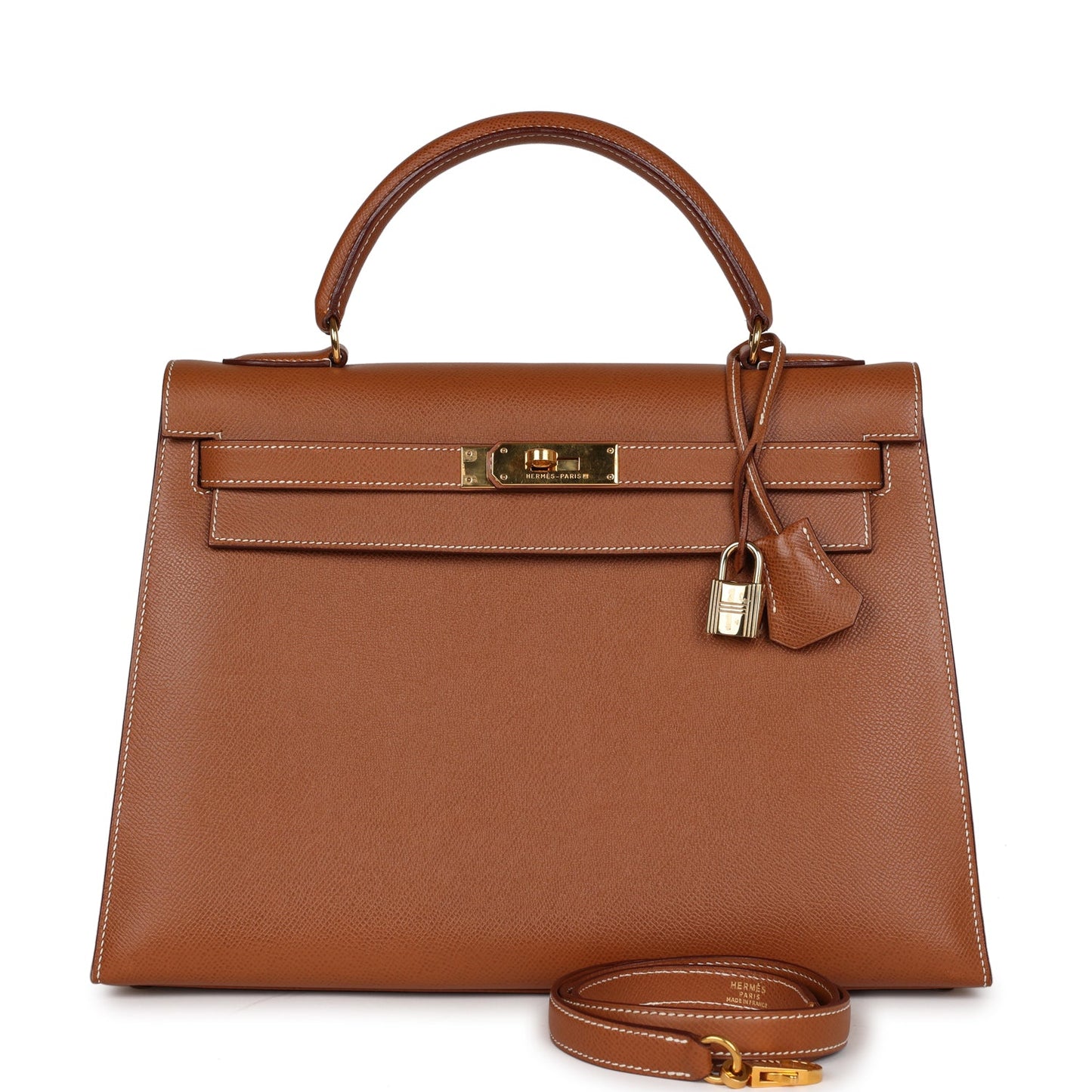 Hermes Kelly Sellier Courcheval Hardware Handbag Gold Travel Bag