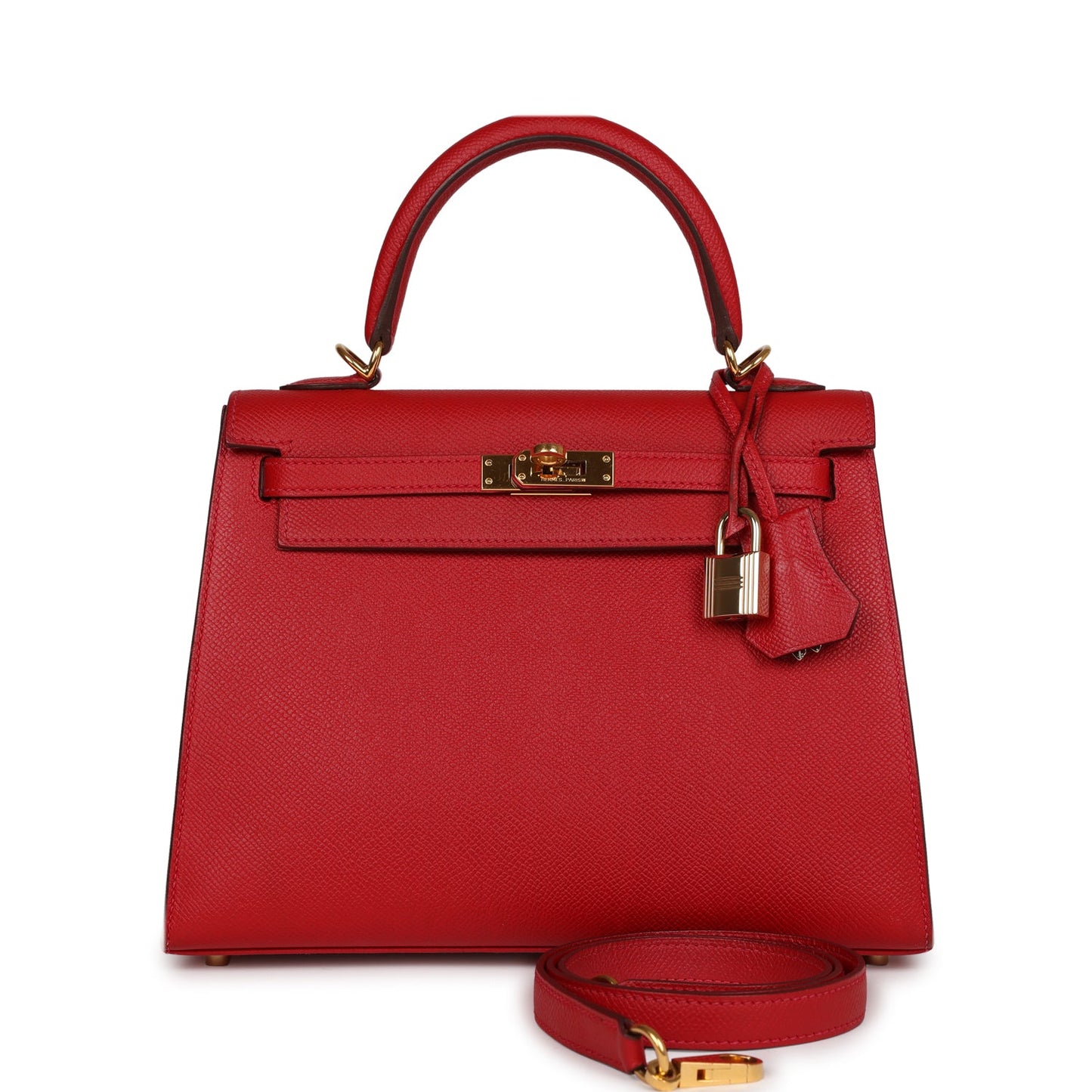 Hermes Kelly Sellier Rouge Cas Ue Epsom Hardware Gold Travel Bag Hardware 1