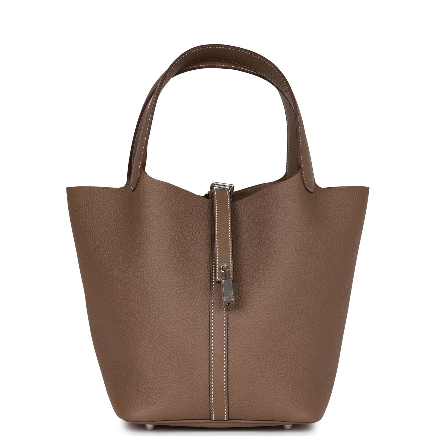 Hermes Picotin Lock Etoupe Clemence Palladium Hardware Handbag Travel Bag Hardware 1