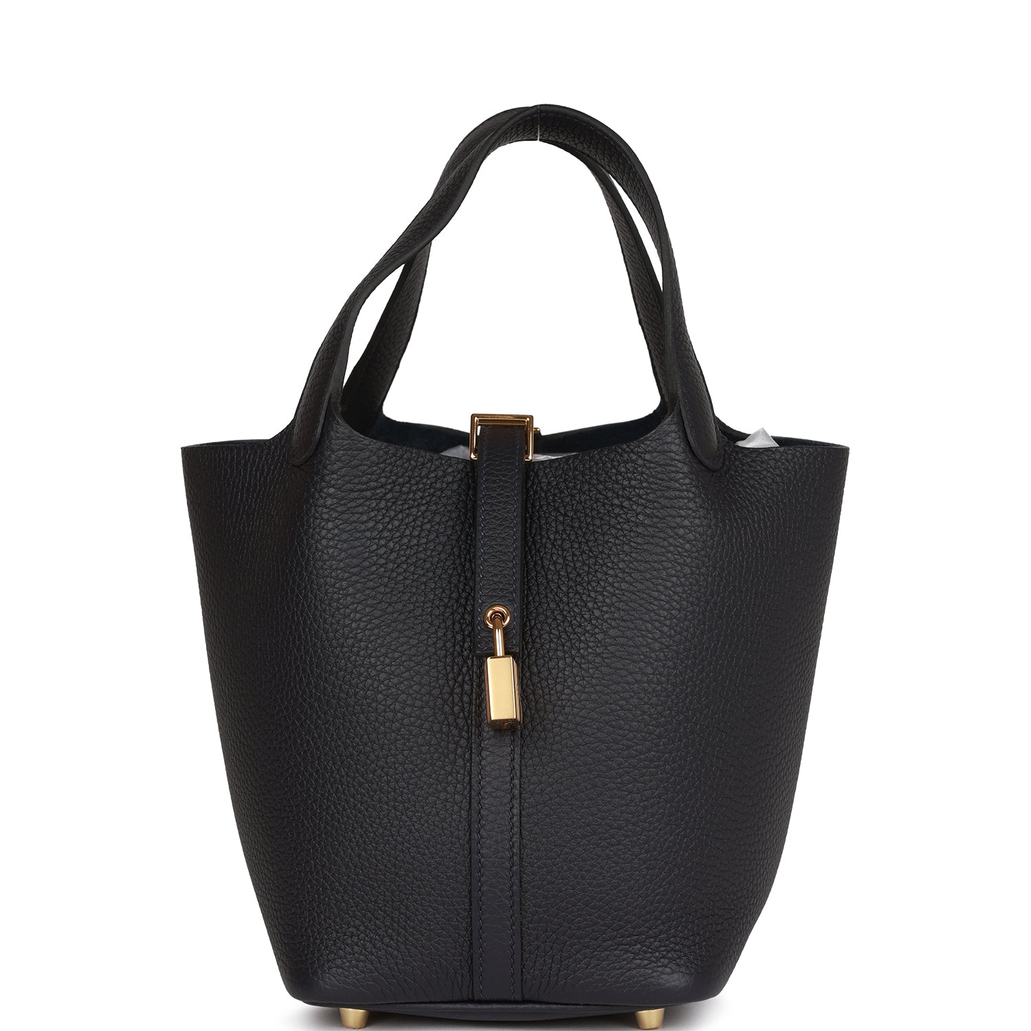 Hermes Picotin Lock Caban Clemence Hardware Handbag Gold Travel Bag