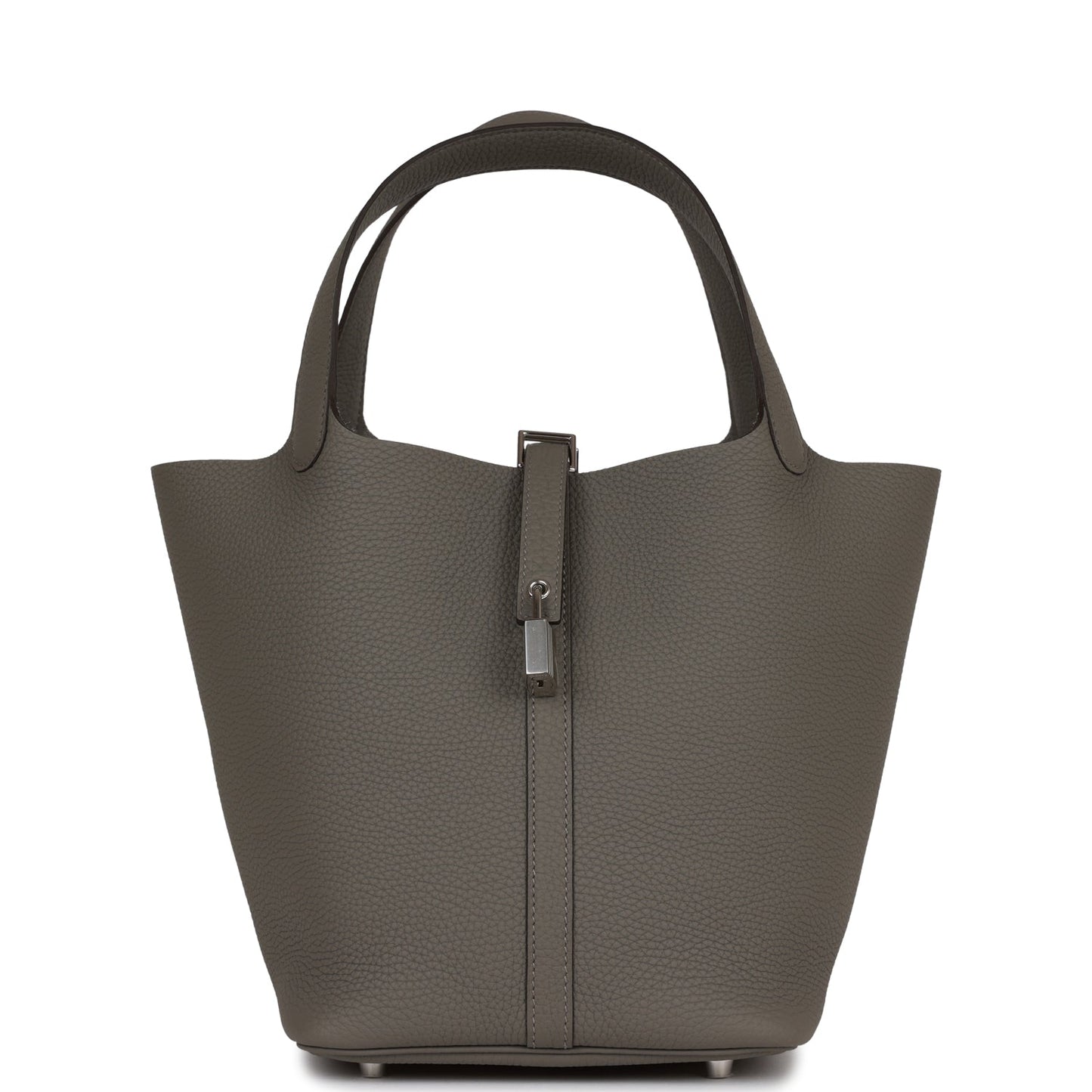 Hermes Picotin Lock Gris Meyer Clemence Palladium Hardware Travel Bag 3