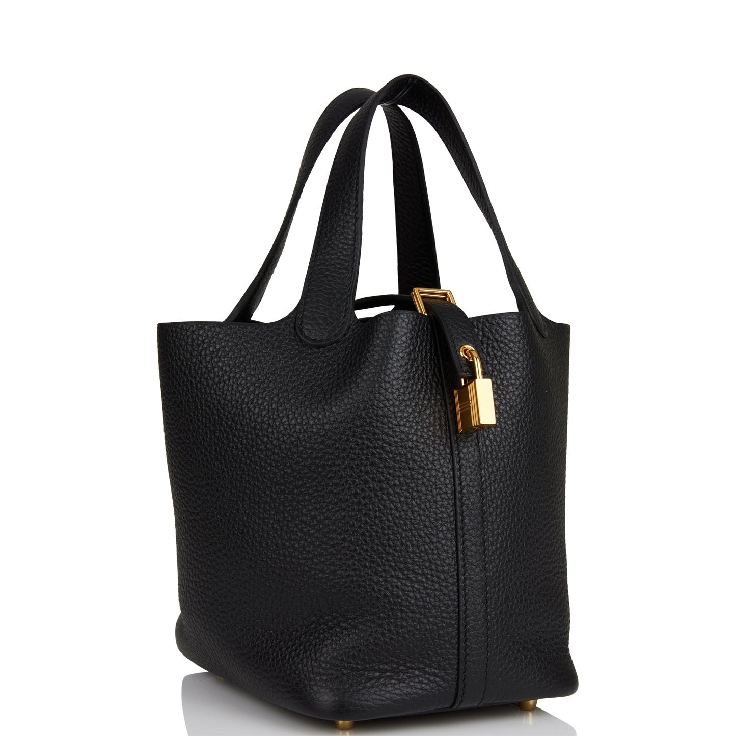 Hermes Picotin Lock Clemence Hardware Handbag Black Gold Travel Bag Hardware 1