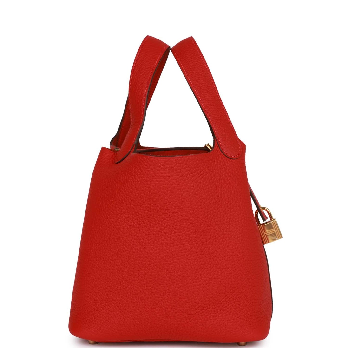 Hermes Picotin Lock Vermillion Clemence Hardware Handbag Gold Travel Bag Hardware 1