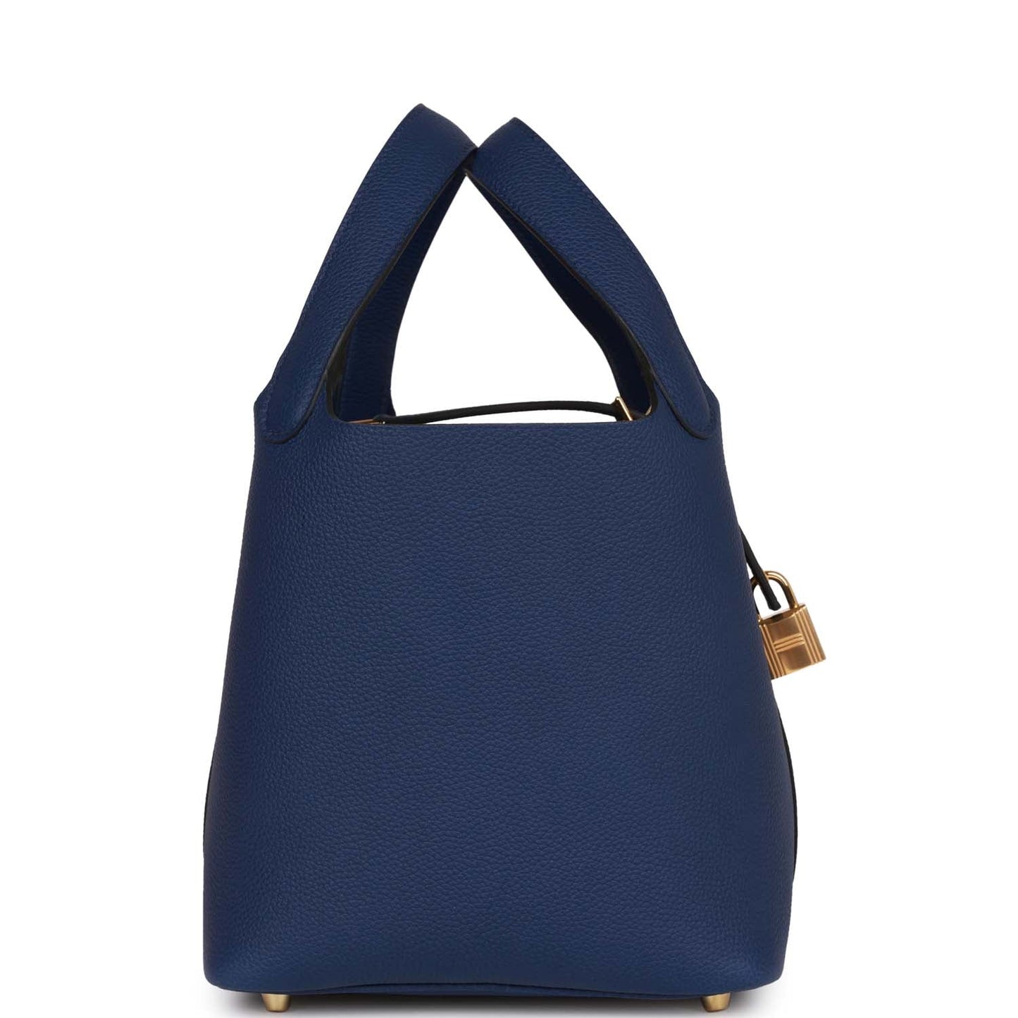 Hermes Picotin Lock Bleu Saphir Clemence Hardware Handbag Gold Travel Bag Hardware 1