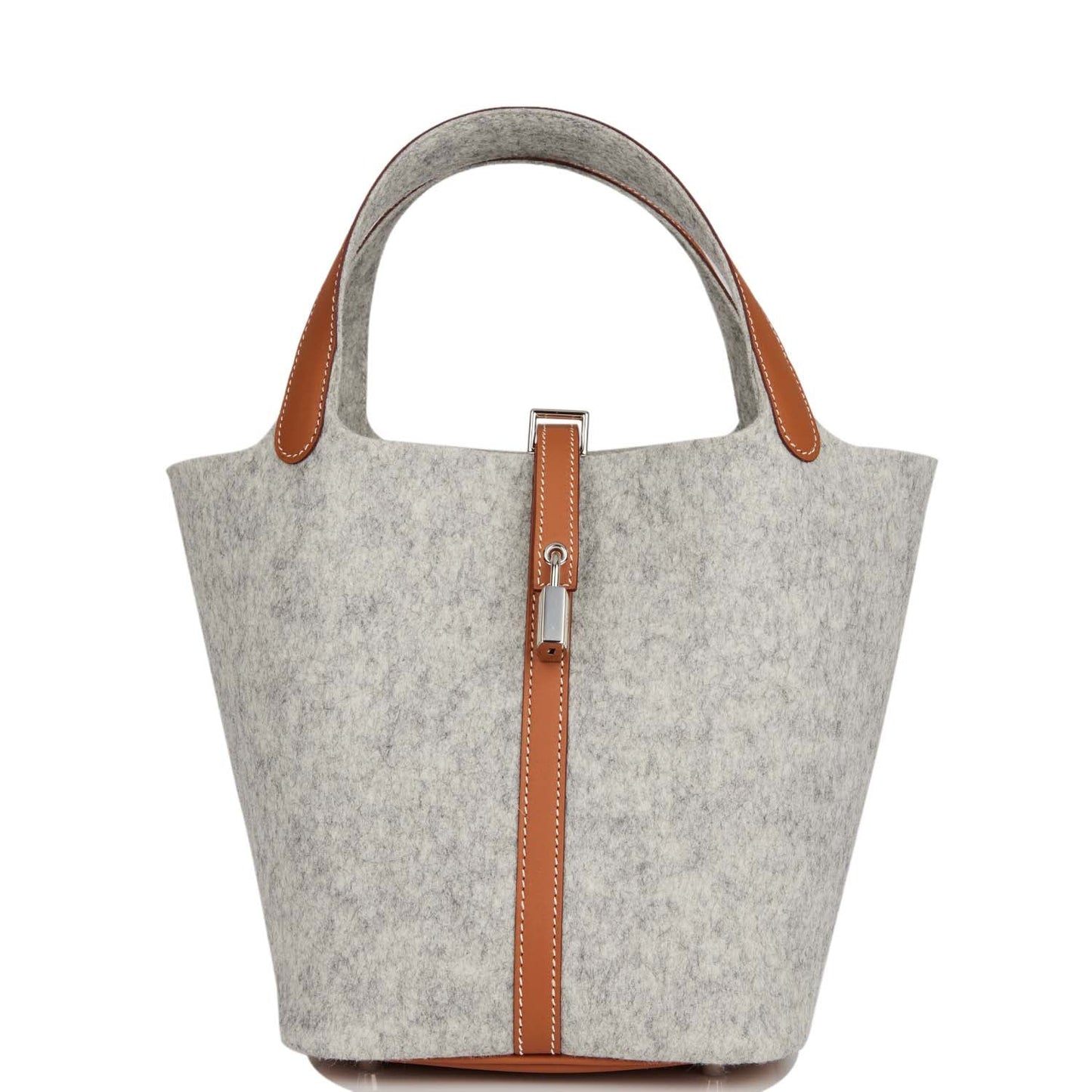 Hermes Picotin Lock Gris Clair Feutre And Barenia Travel Bag