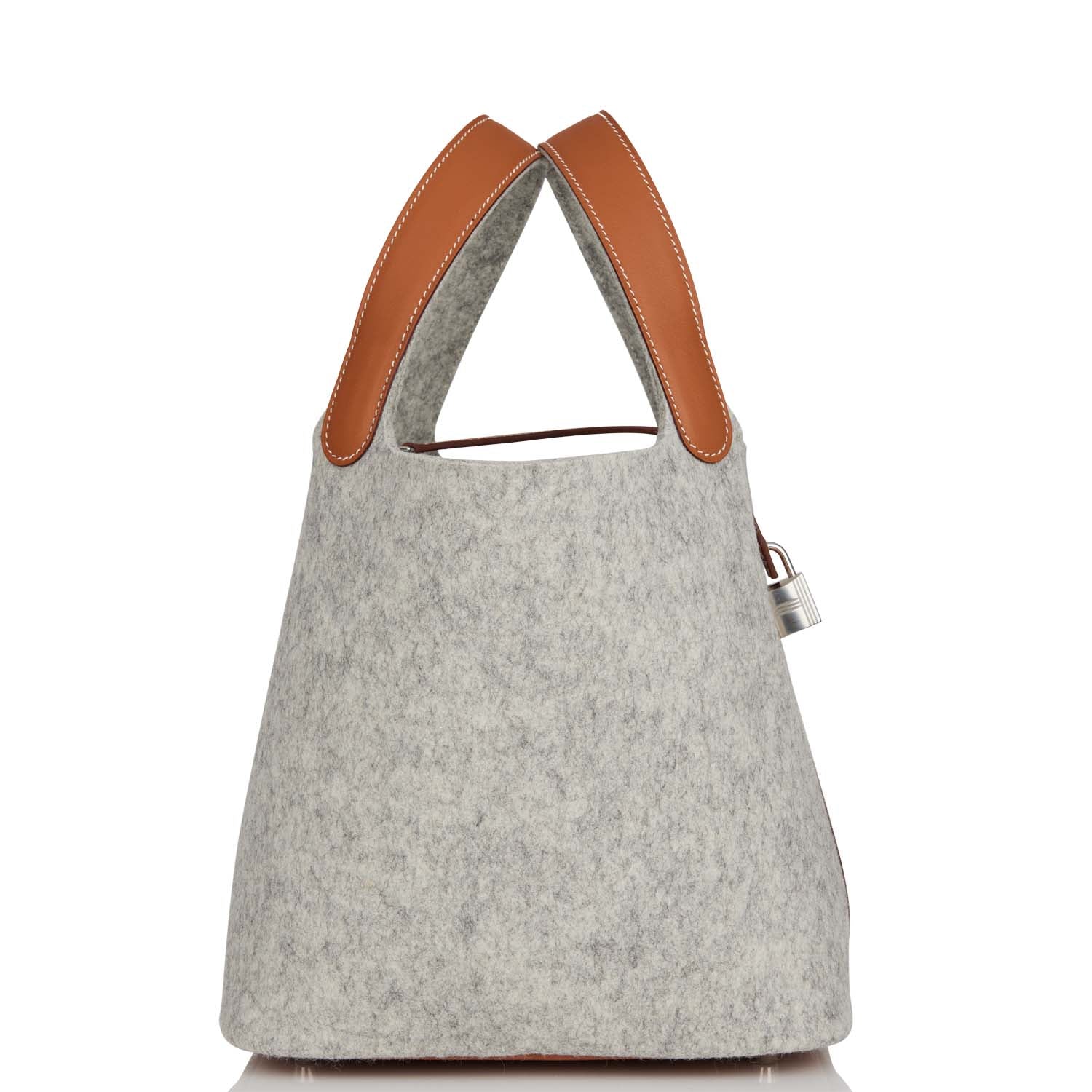 Hermes Picotin Lock Gris Clair Feutre And Barenia Travel Bag