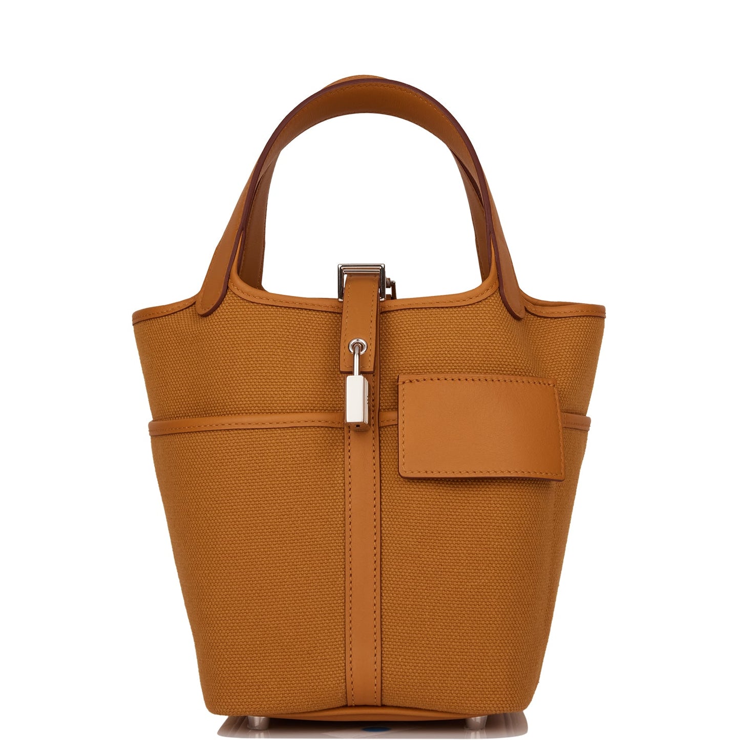 Hermes Picotin Cargo Desert Sesame Swift And Toile Canvas Travel Bag Hardware 1