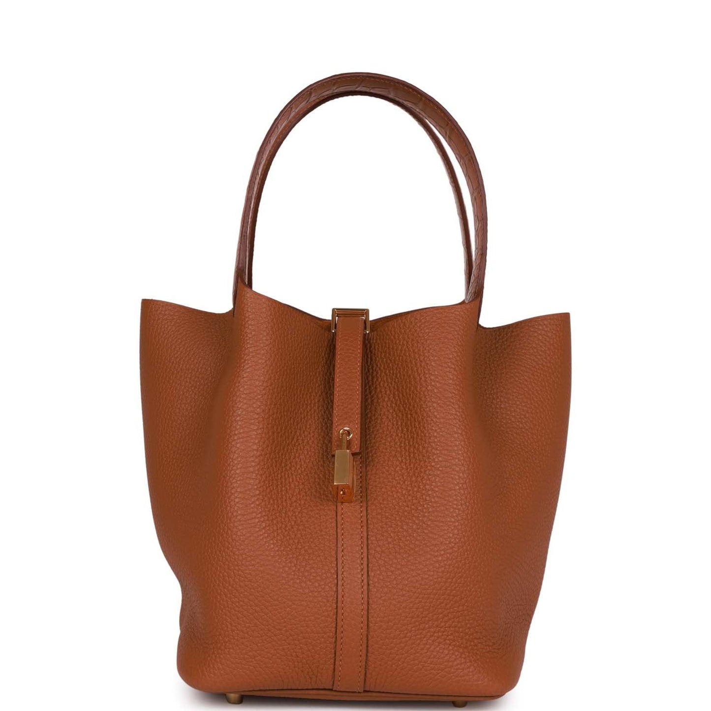 Hermes Picotin Lock Matte Alligator And Clemence Touch Gold Travel Bag