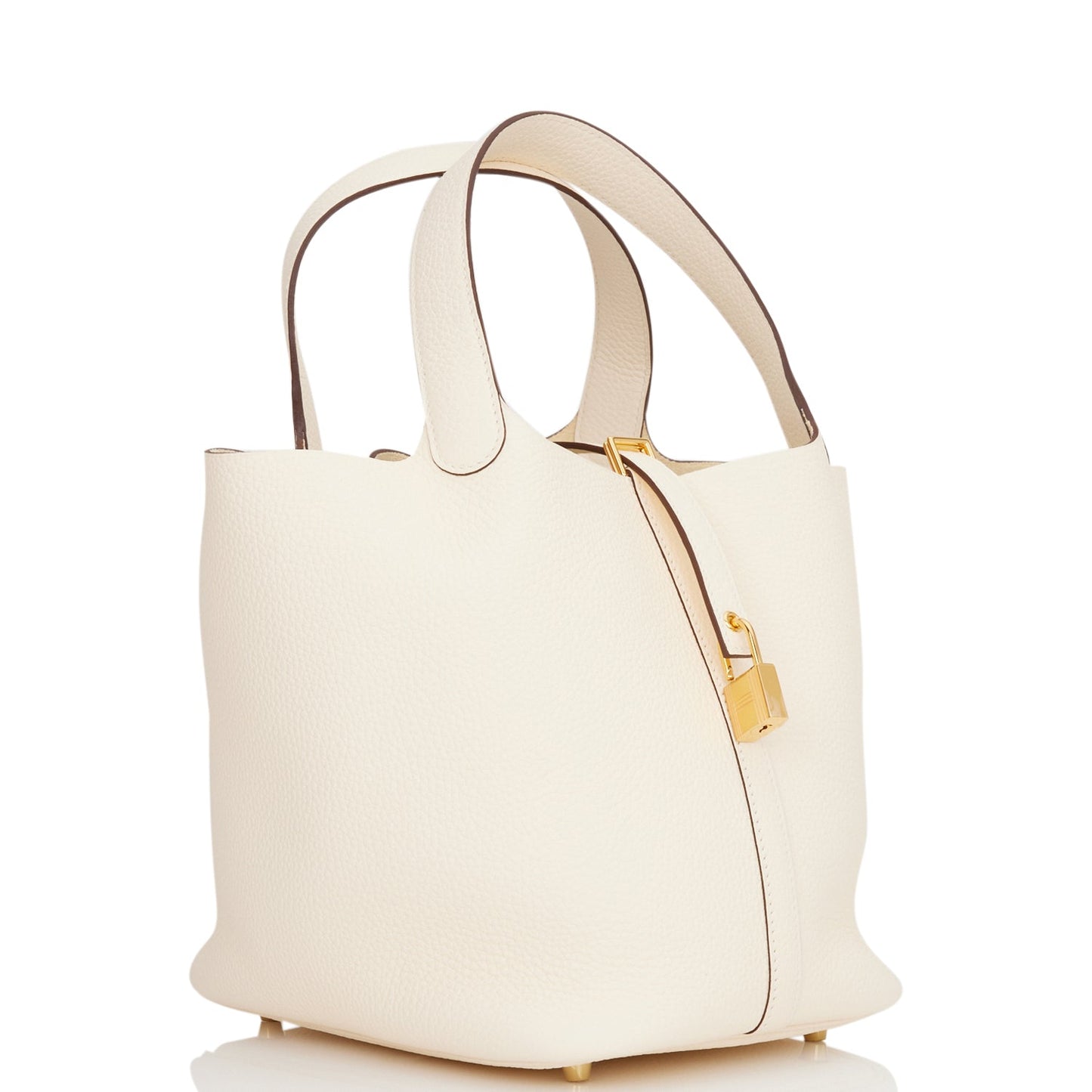 Hermes Picotin Lock Nata Clemence Hardware Handbag Gold Travel Bag