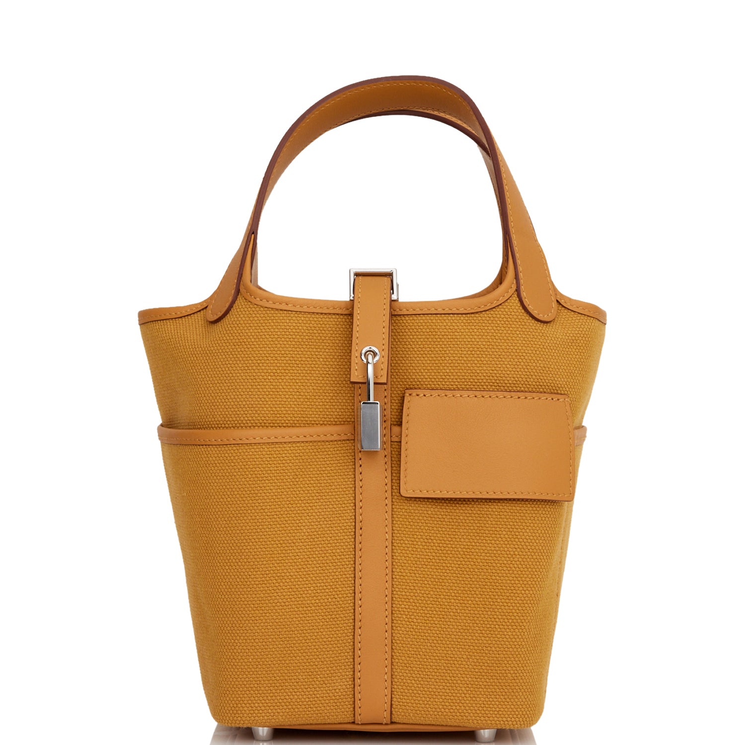 Hermes Picotin Cargo Desert Sesame Swift And Toile Canvas Travel Bag