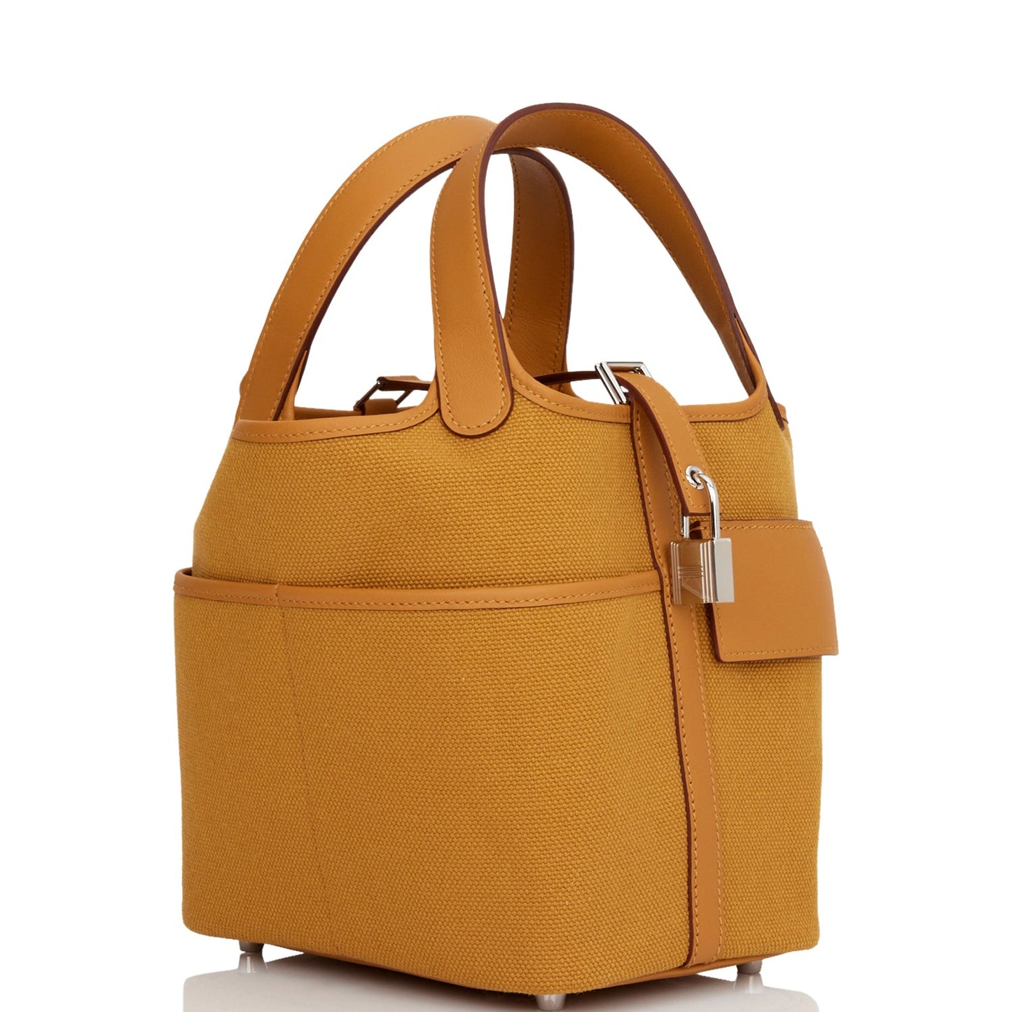 Hermes Picotin Cargo Desert Sesame Swift And Toile Canvas Travel Bag