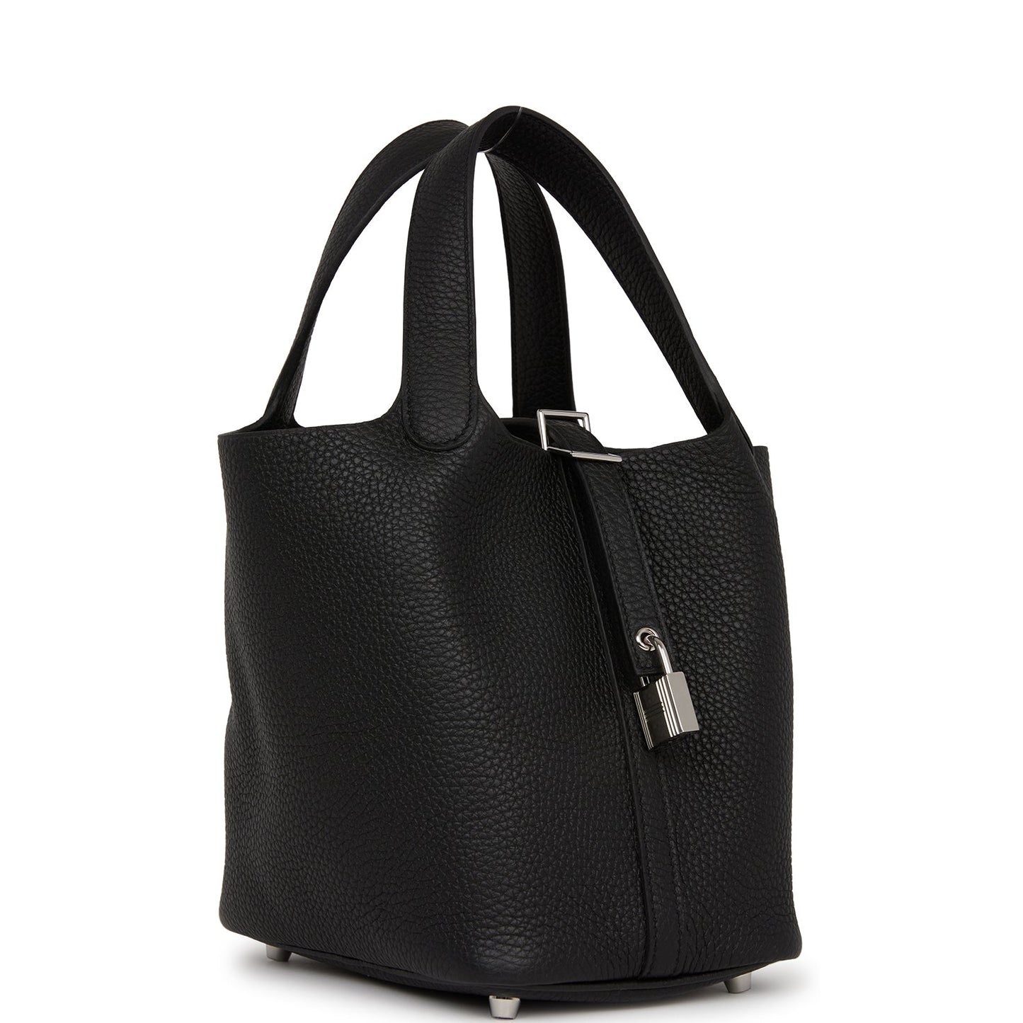Hermes Picotin Lock Clemence Palladium Hardware Handbag Black Travel Bag
