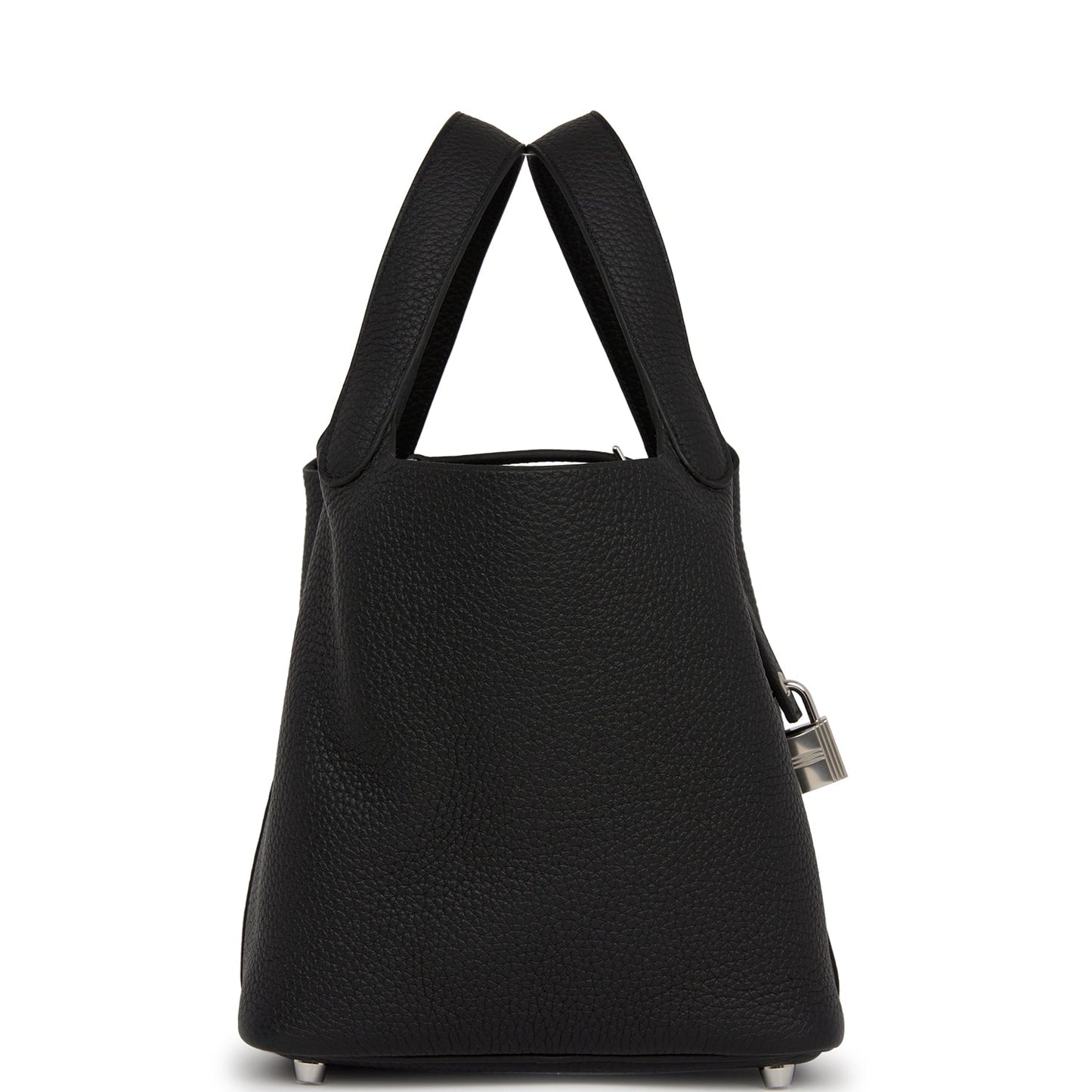 Hermes Picotin Lock Clemence Palladium Hardware Handbag Black Travel Bag