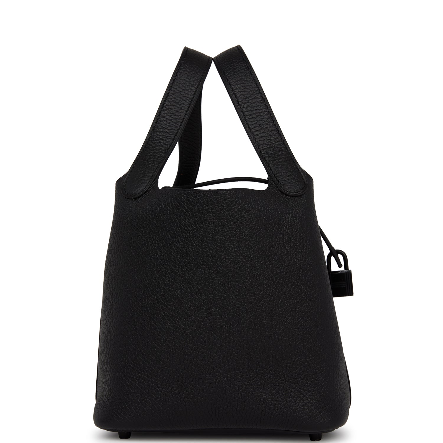Hermes Monochrome Picotin Clemence Hardware Handbag Black Travel Bag Hardware 3