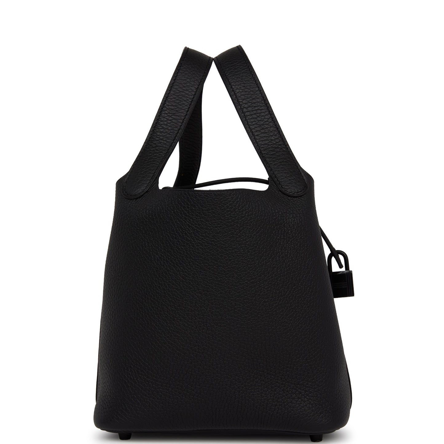 Hermes Monochrome Picotin Clemence Hardware Handbag Black Travel Bag