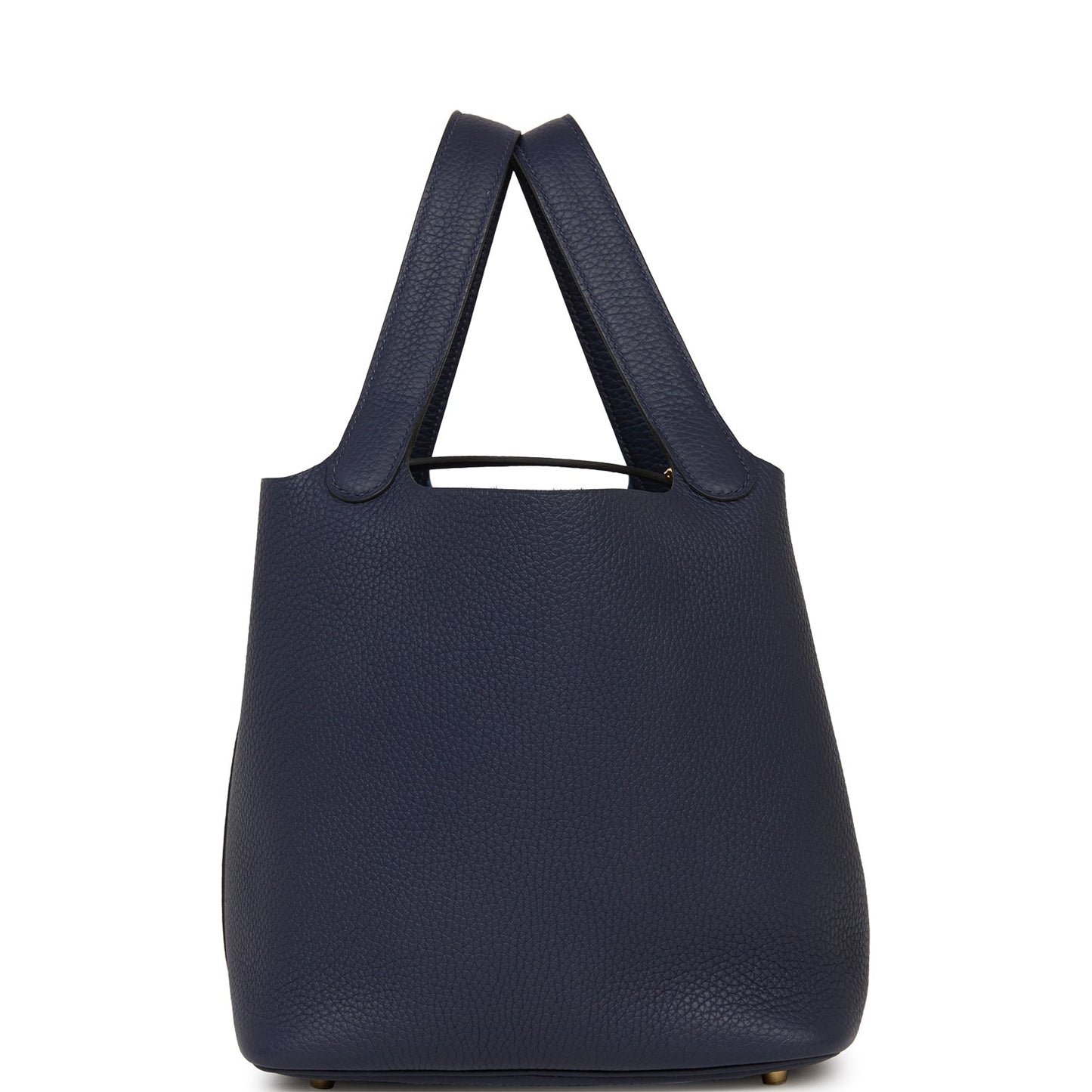 Hermes Picotin Lock Bleu Nuit Clemence Hardware Handbag Gold Travel Bag Gold Hardware
