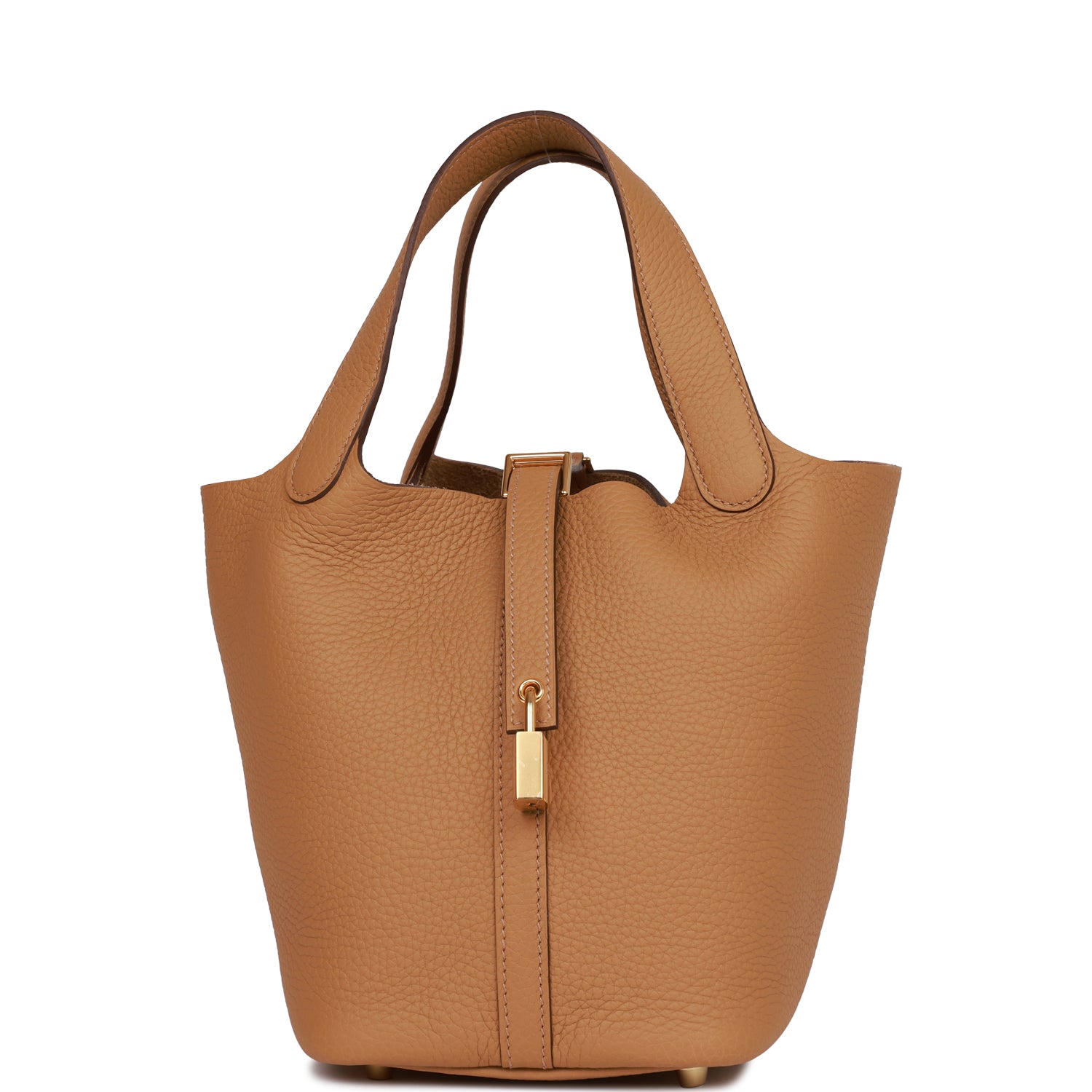Hermes Picotin Lock Biscuit Clemence Hardware Handbag Gold Travel Bag Gold Hardware