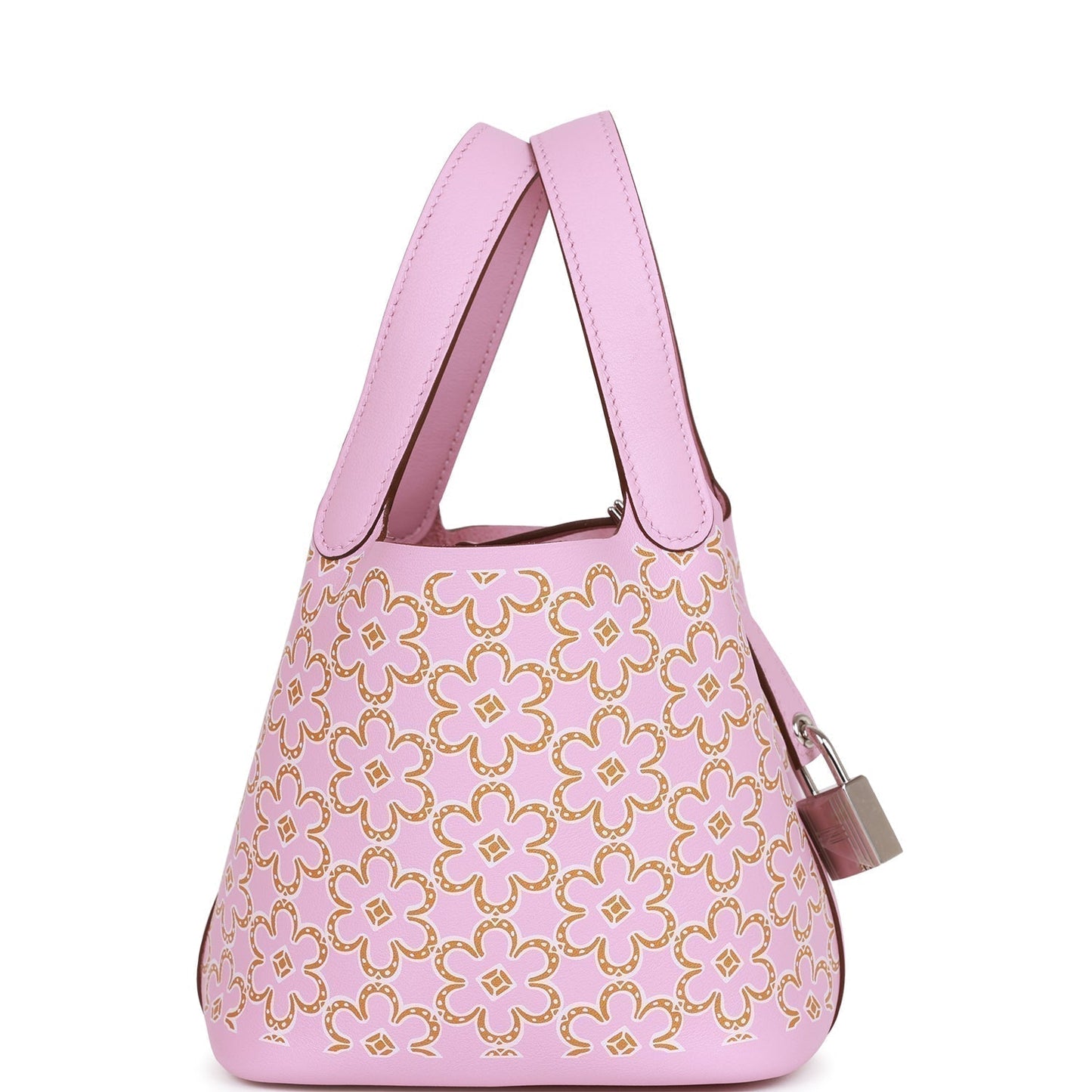 Hermes Micro Picotin Lock Lucky Daisy Mauve Sylvestre Travel Bag Hardware 1
