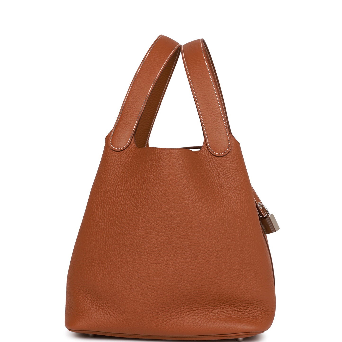 Hermes Picotin Lock Clemence Palladium Hardware Handbag Gold Travel Bag 4