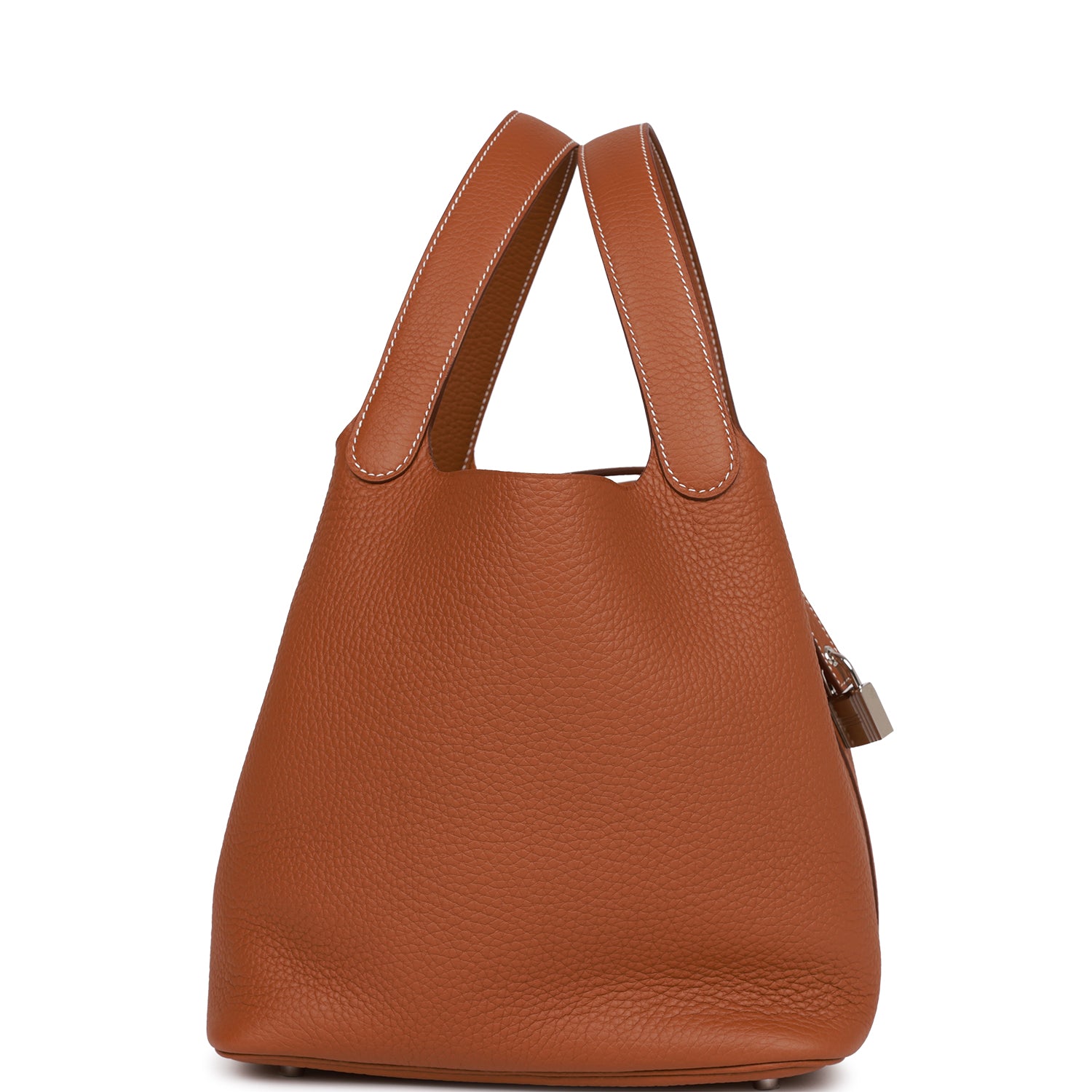 Hermes Picotin Lock Clemence Palladium Hardware Handbag Gold Travel Bag 4