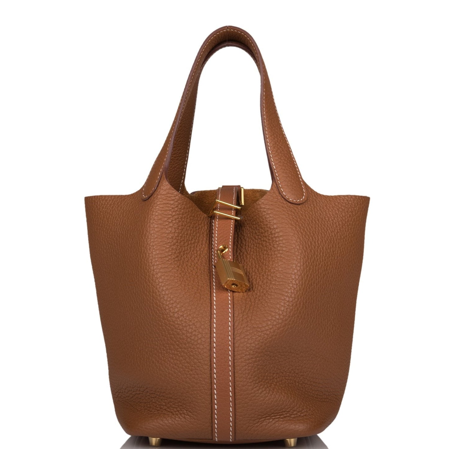 Hermes Picotin Lock Clemence Hardware Handbag Gold Travel Bag