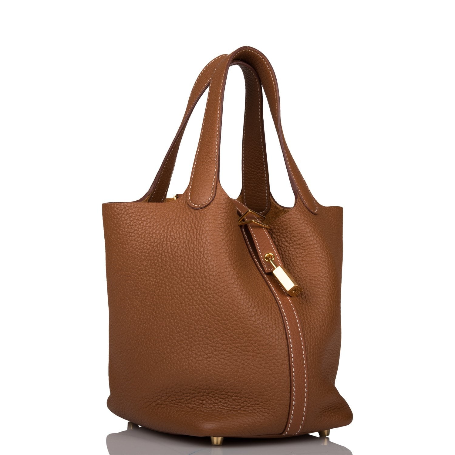 Hermes Picotin Lock Clemence Hardware Handbag Gold Travel Bag