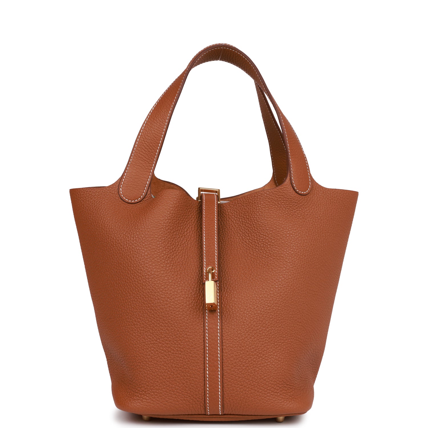 Hermes Picotin Lock Clemence Hardware Handbag Gold Travel Bag 5