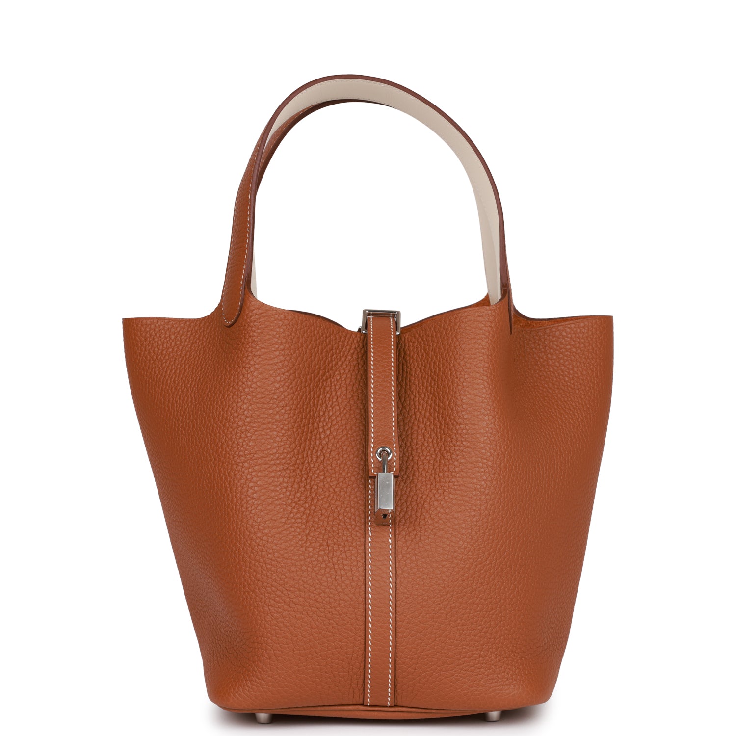 Hermes Picotin Lock Clemence Eclat Palladium Hardware Handbag Gold Travel Bag