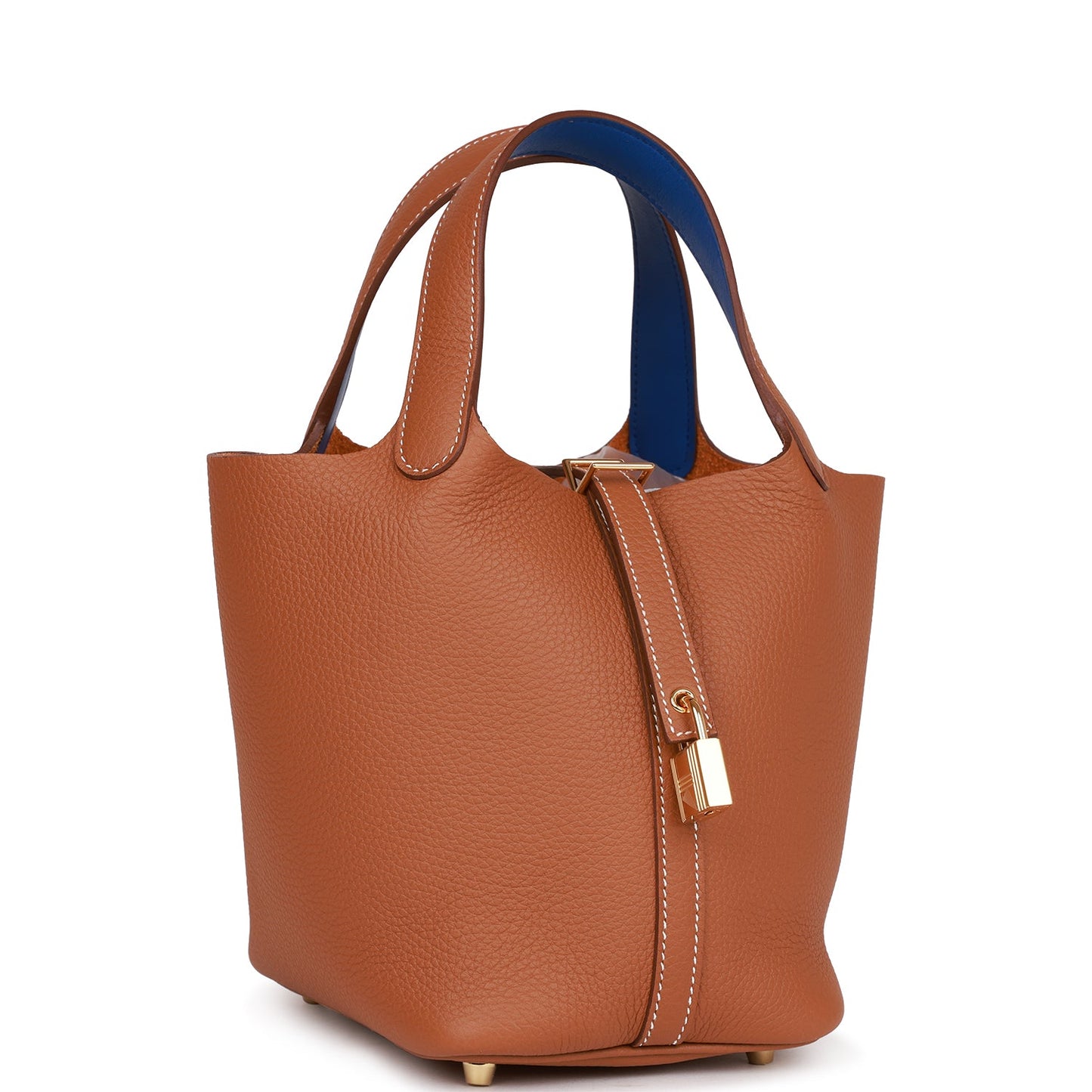 Hermes Eclat Picotin Lock Clemence Hardware Handbag Gold Travel Bag