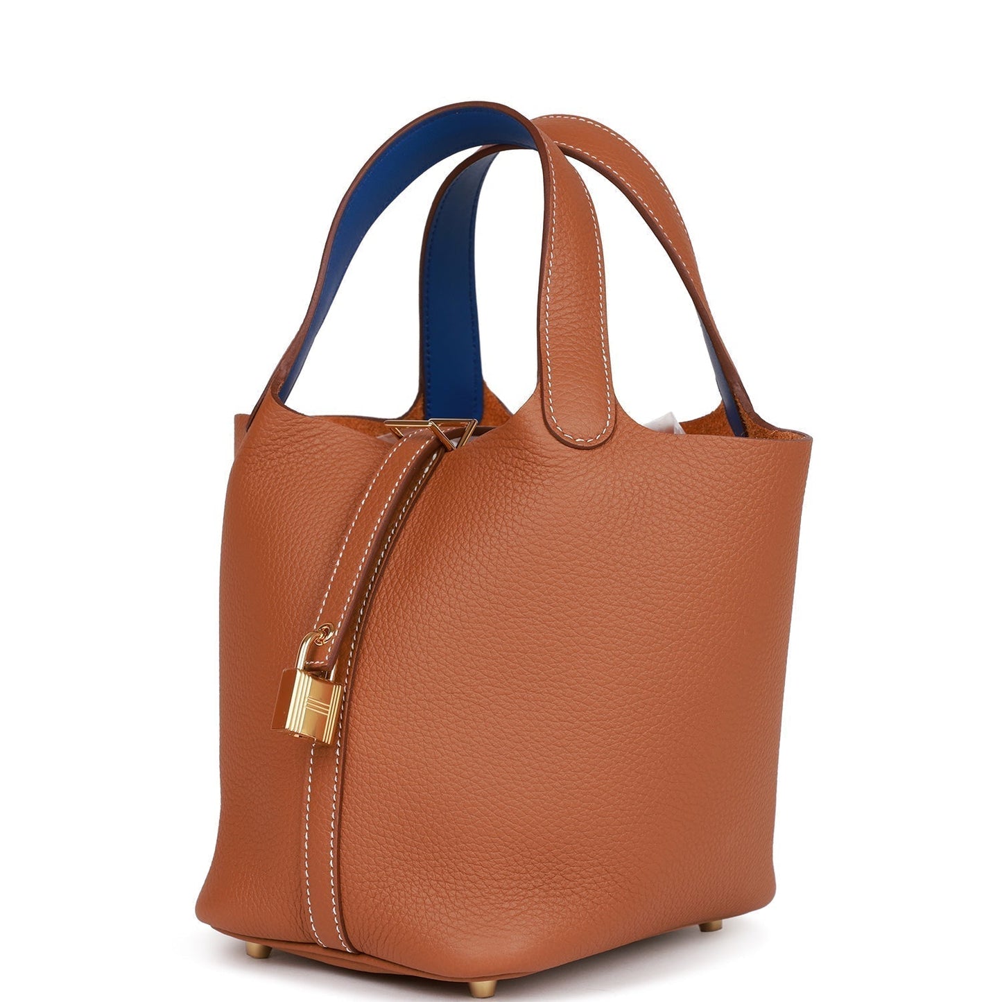 Hermes Eclat Picotin Lock Clemence Hardware Handbag Gold Travel Bag
