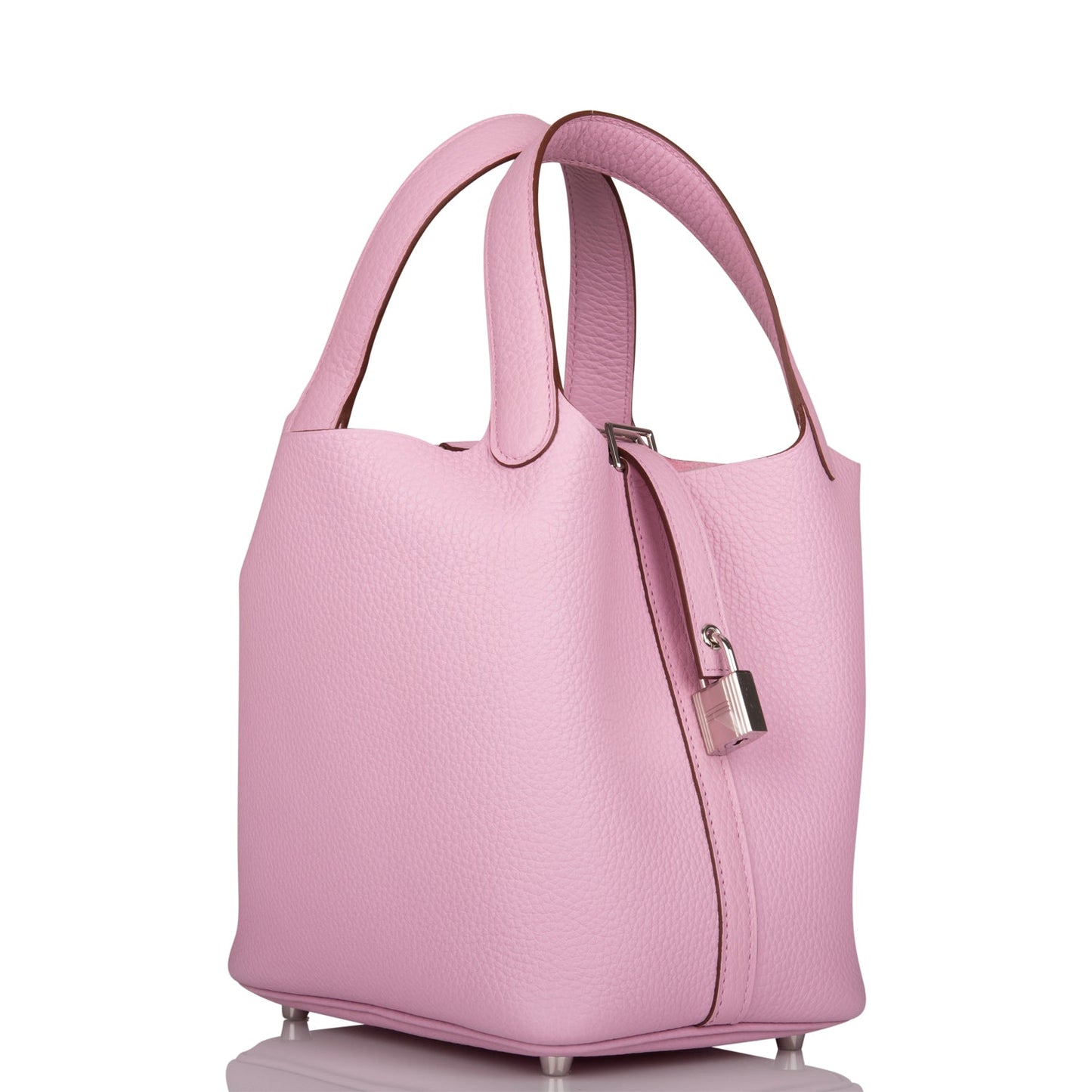 Hermes Picotin Lock Mauve Sylvestre Clemence Palladium Hardware Travel Bag
