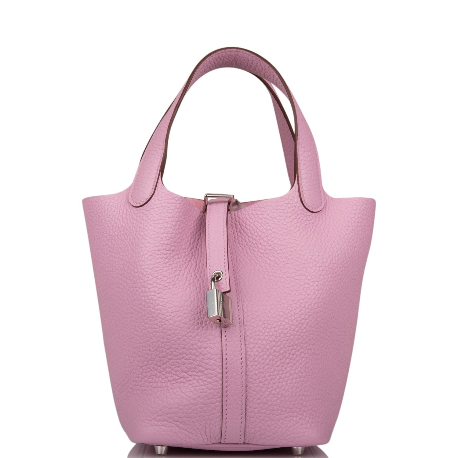 Hermes Picotin Lock Mauve Sylvestre Clemence Palladium Hardware Travel Bag Palladium Hardware