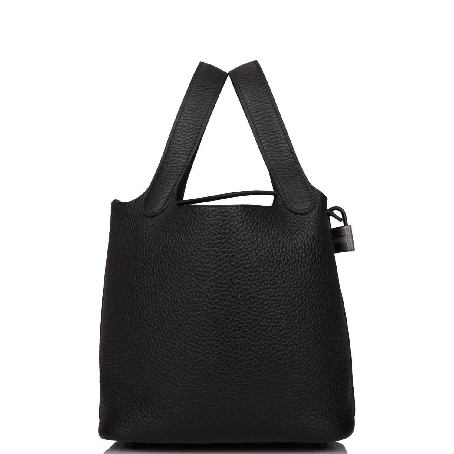 Hermes Monochrome Picotin Clemence Hardware Handbag Black Travel Bag Black Hardware