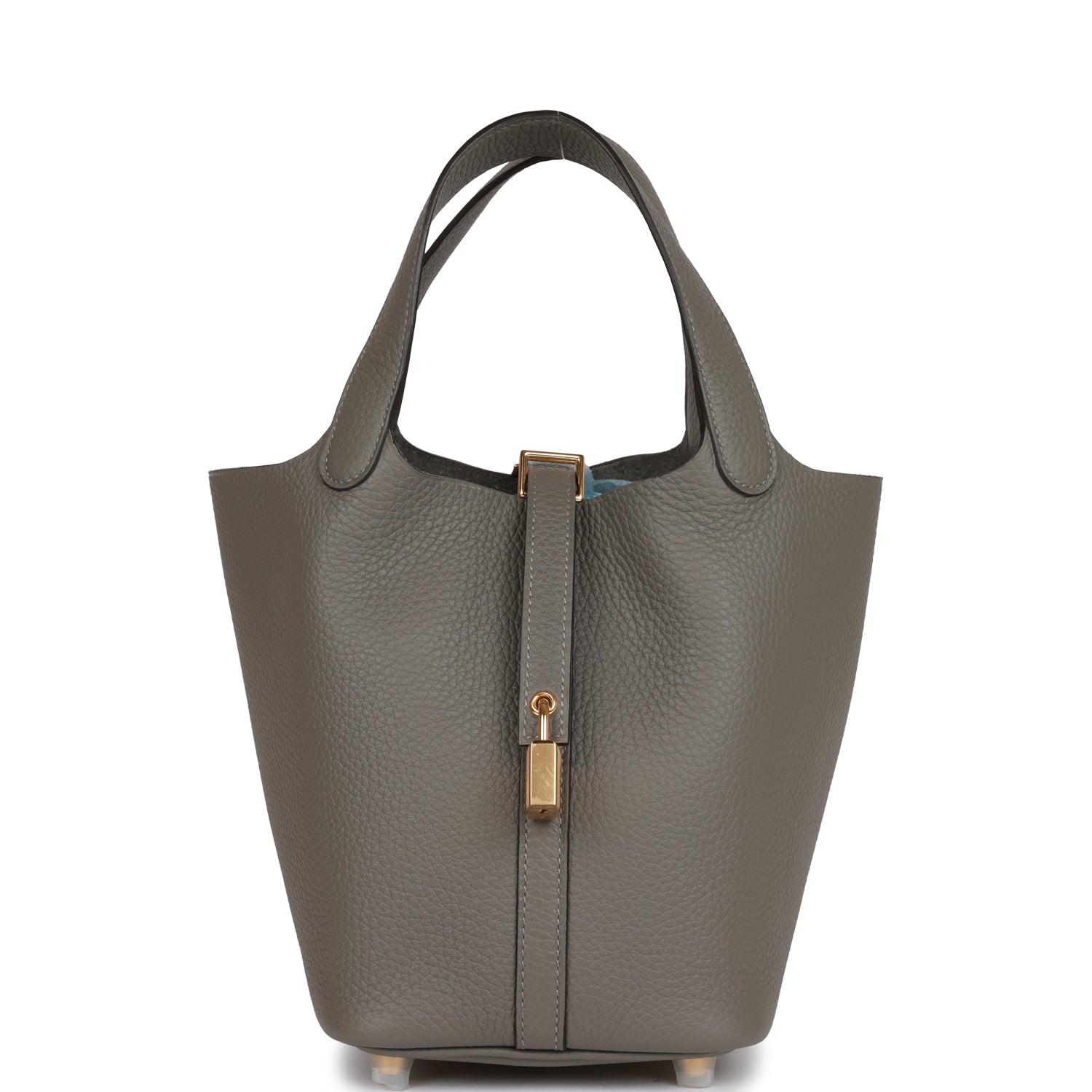 Hermes Picotin Lock Gris Meyer Clemence Hardware Handbag Gold Travel Bag Hardware 2