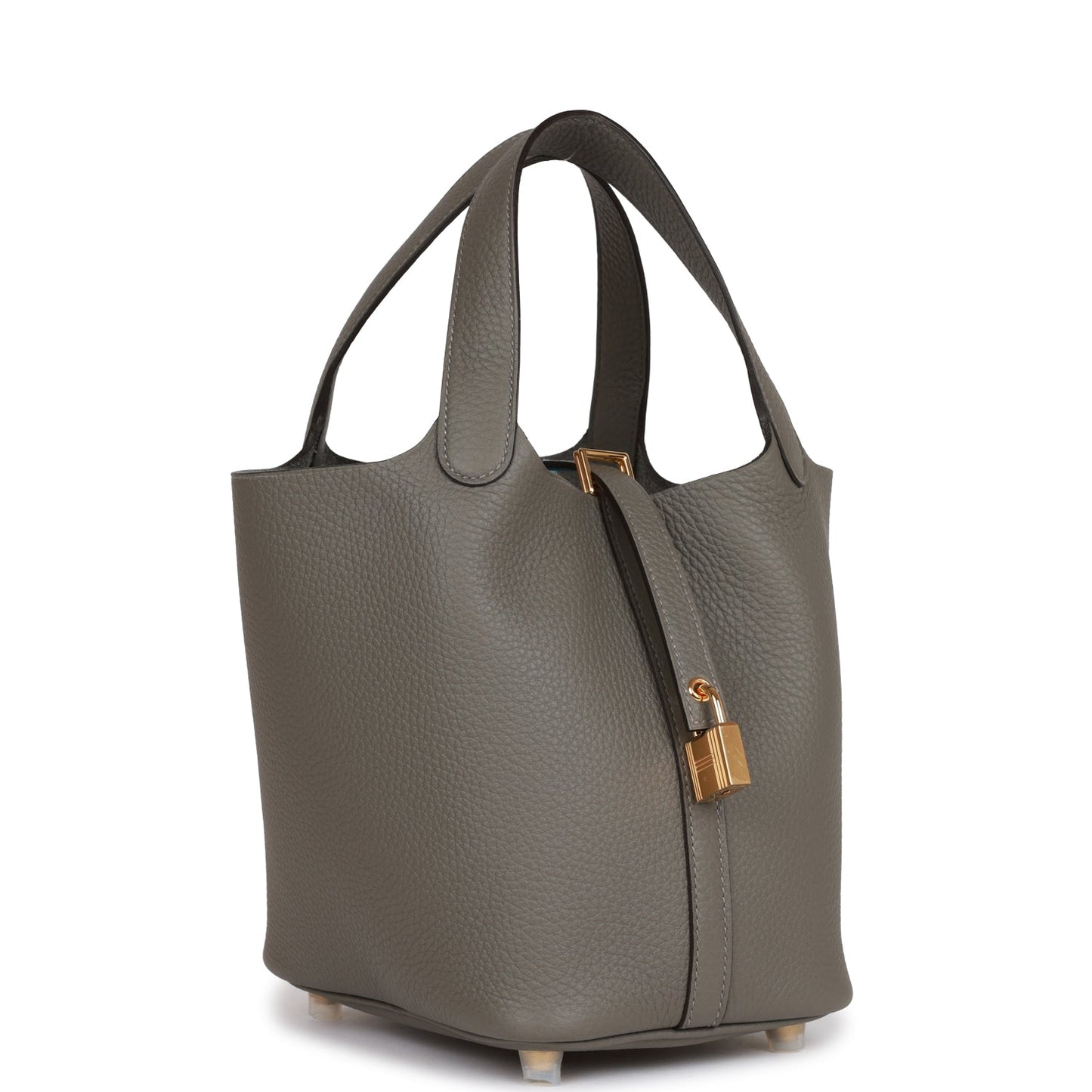 Hermes Picotin Lock Gris Meyer Clemence Hardware Handbag Gold Travel Bag Hardware 2