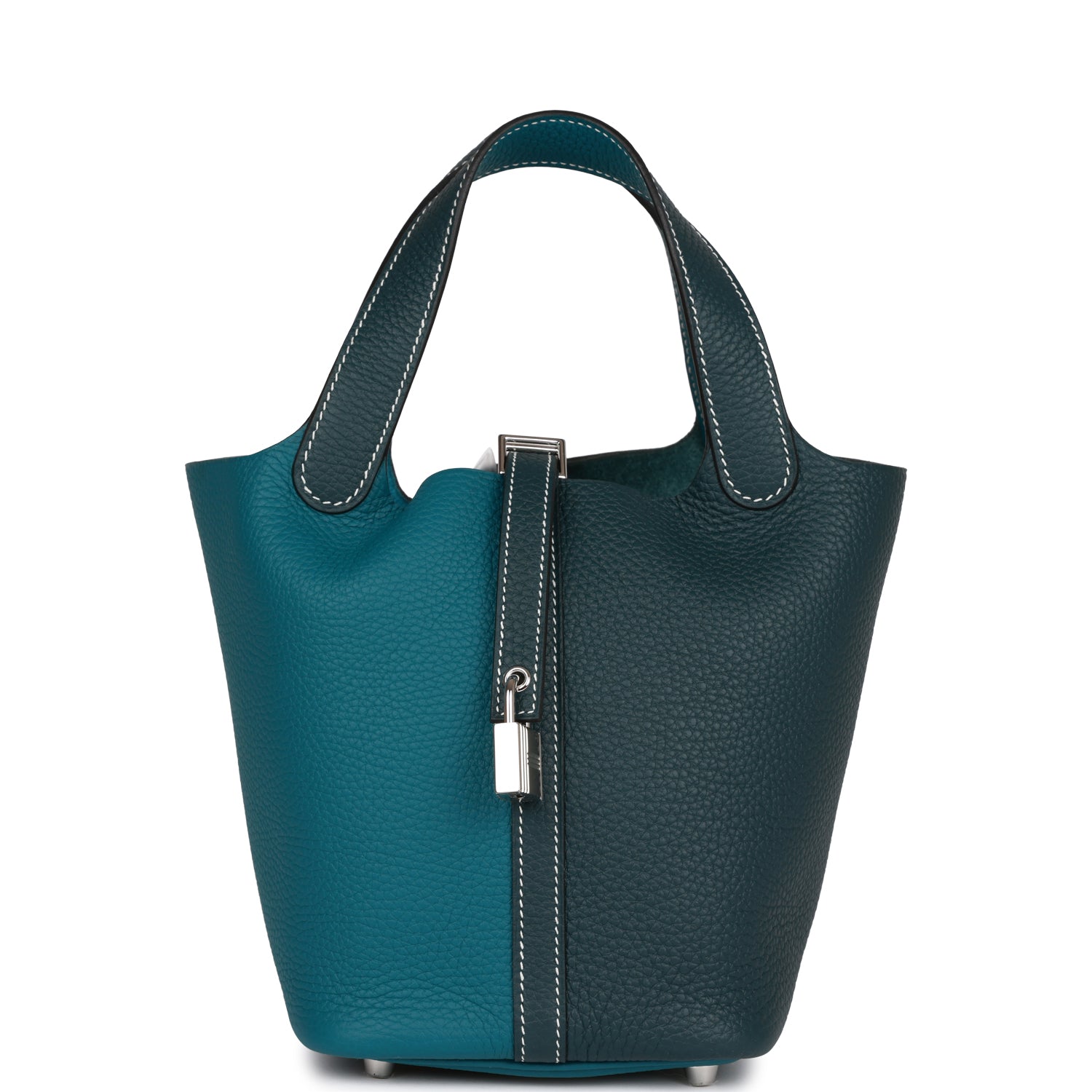 Hermes Picotin Lock Cas Ue Vert Cypress And Travel Bag