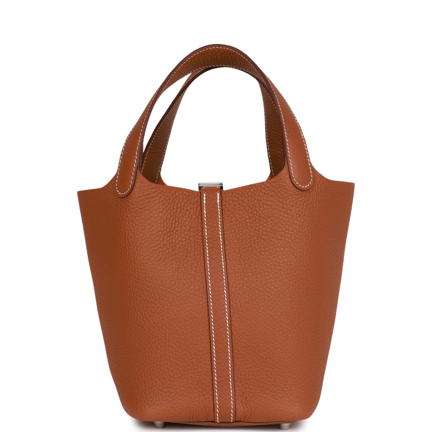 Hermes Picotin Lock Clemence Palladium Hardware Handbag Gold Travel Bag Hardware 2