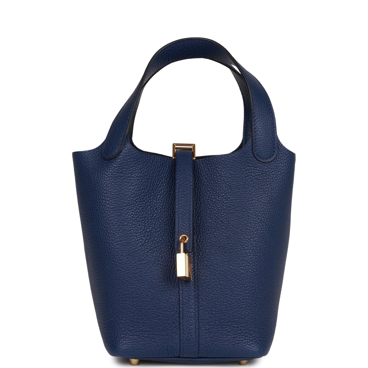 Hermes Picotin Lock Bleu Saphir Maurice Hardware Handbag Gold Travel Bag